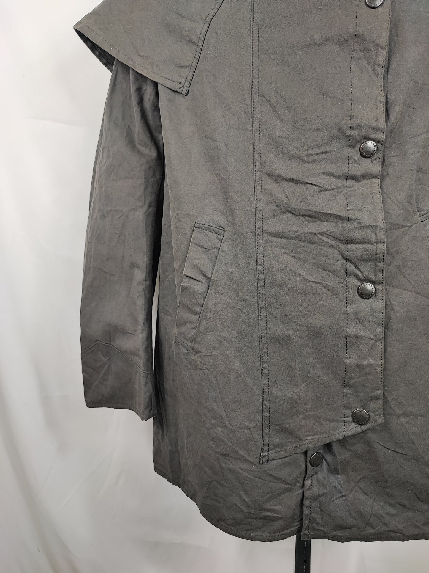 RARO Barbour Backhouse nero C42/107 cm Riding Black Wax Jacket Size Large