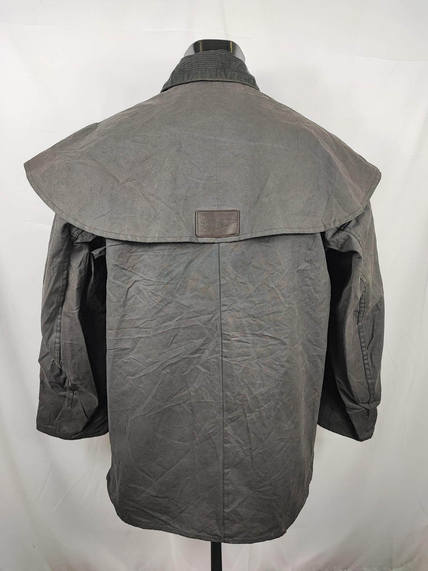 RARO Barbour Backhouse nero C42/107 cm Riding Black Wax Jacket Size Large