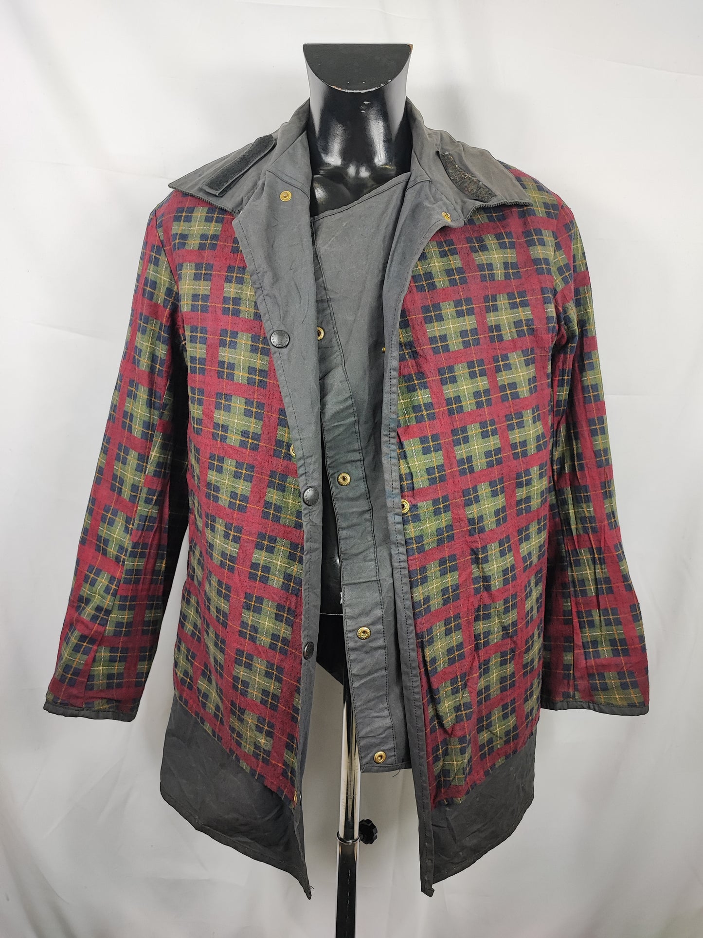 RARO Barbour Backhouse nero C42/107 cm Riding Black Wax Jacket Size Large