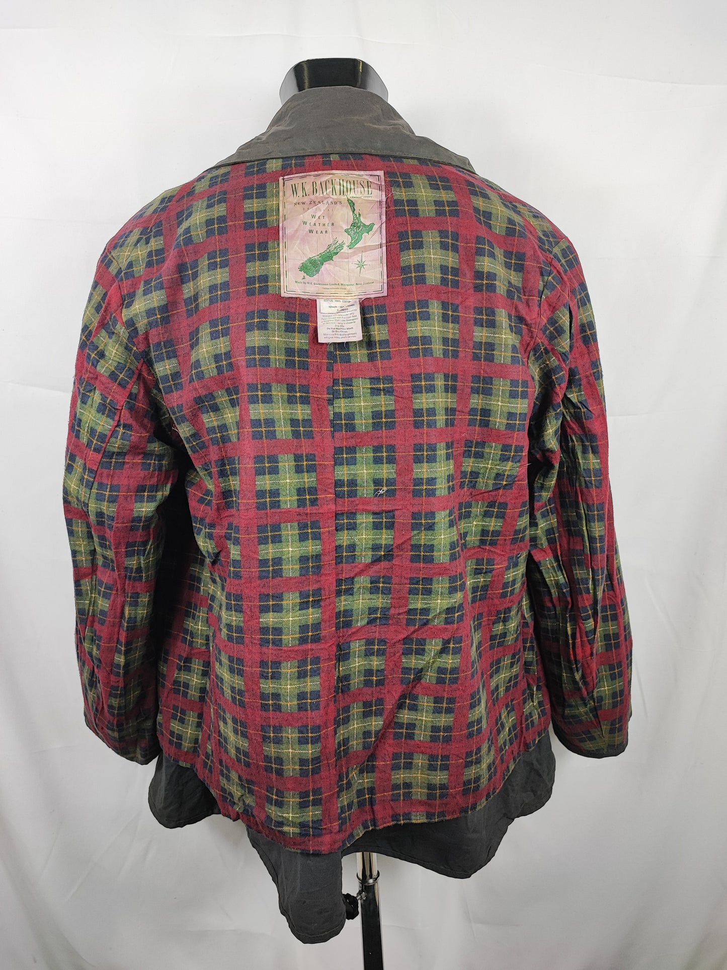 RARO Barbour Backhouse nero C42/107 cm Riding Black Wax Jacket Size Large
