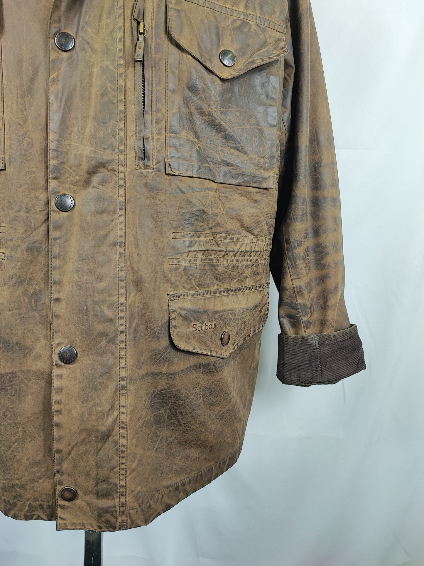 Barbour Giacca uomo verde Sapper Jacket L - Man Green Waxed Sapper Jacket Size Large