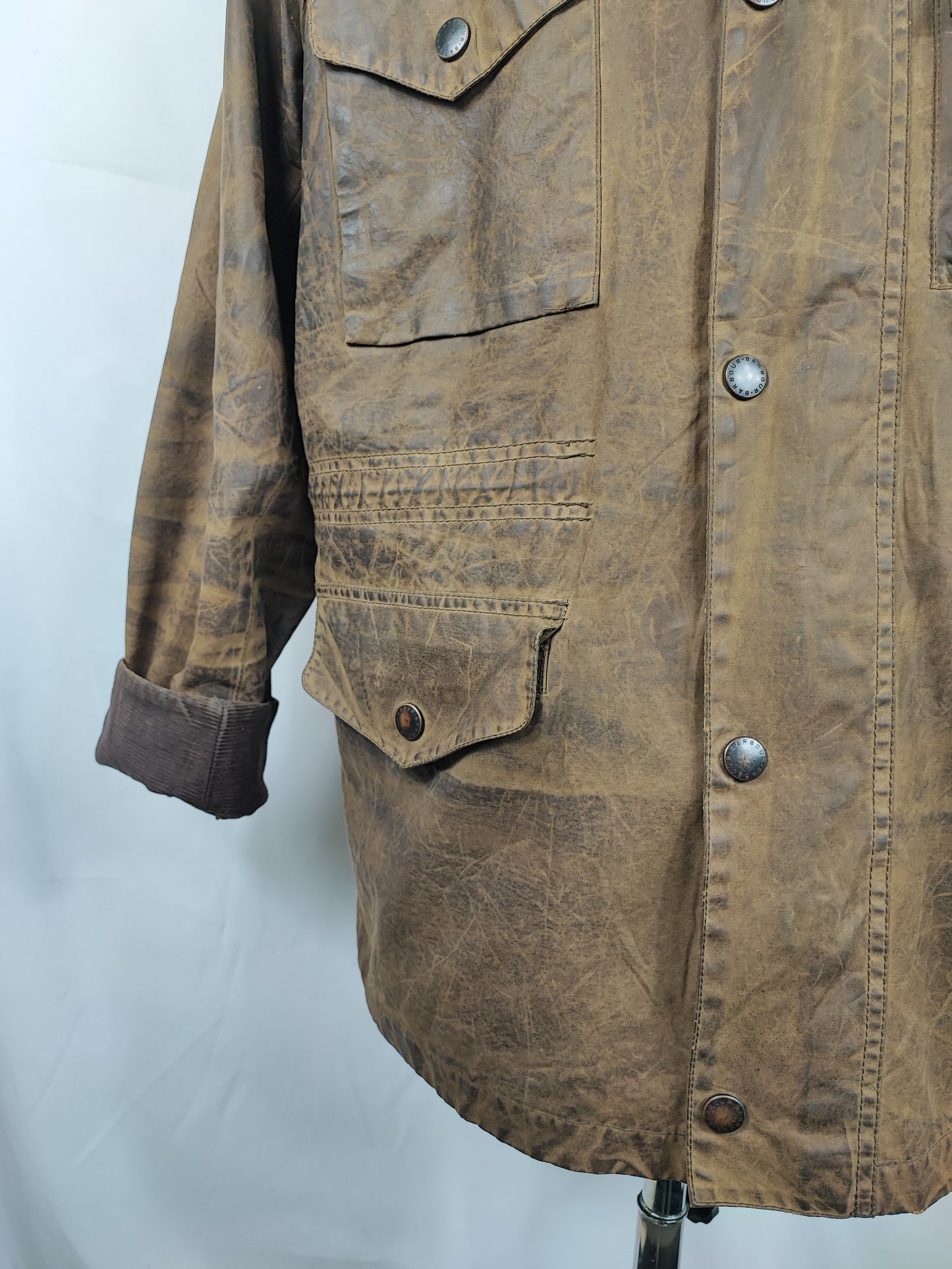 Barbour Giacca uomo verde Sapper Jacket L - Man Green Waxed Sapper Jacket Size Large