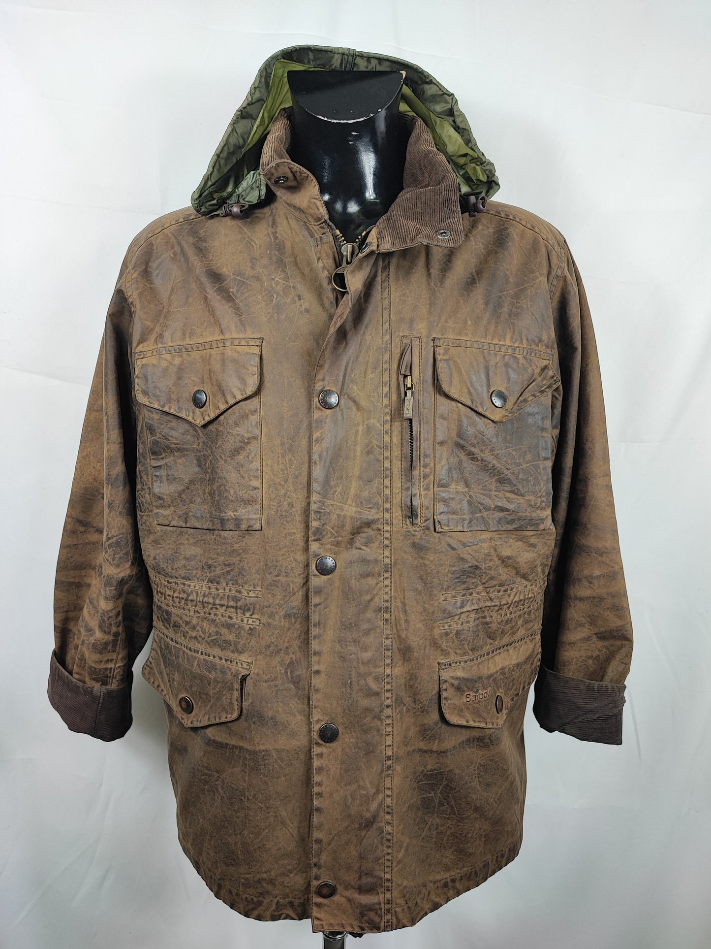 Barbour Giacca uomo verde Sapper Jacket L - Man Green Waxed Sapper Jacket Size Large