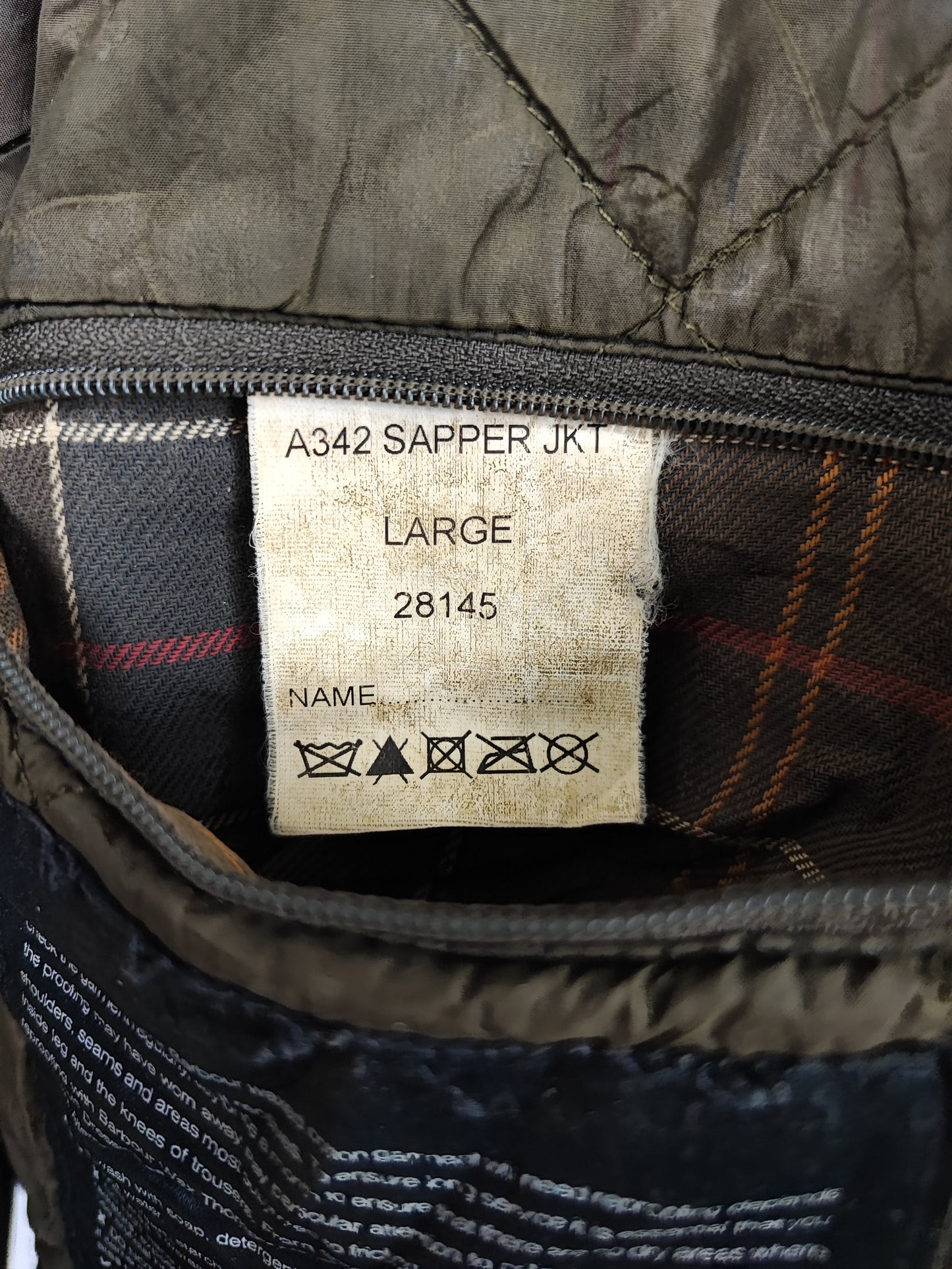 Barbour Giacca uomo verde Sapper Jacket L - Man Green Waxed Sapper Jacket Size Large