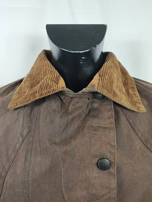 RARO Barbour Backhouse marrone C40/102cm Riding Brown Wax Jacket Medium