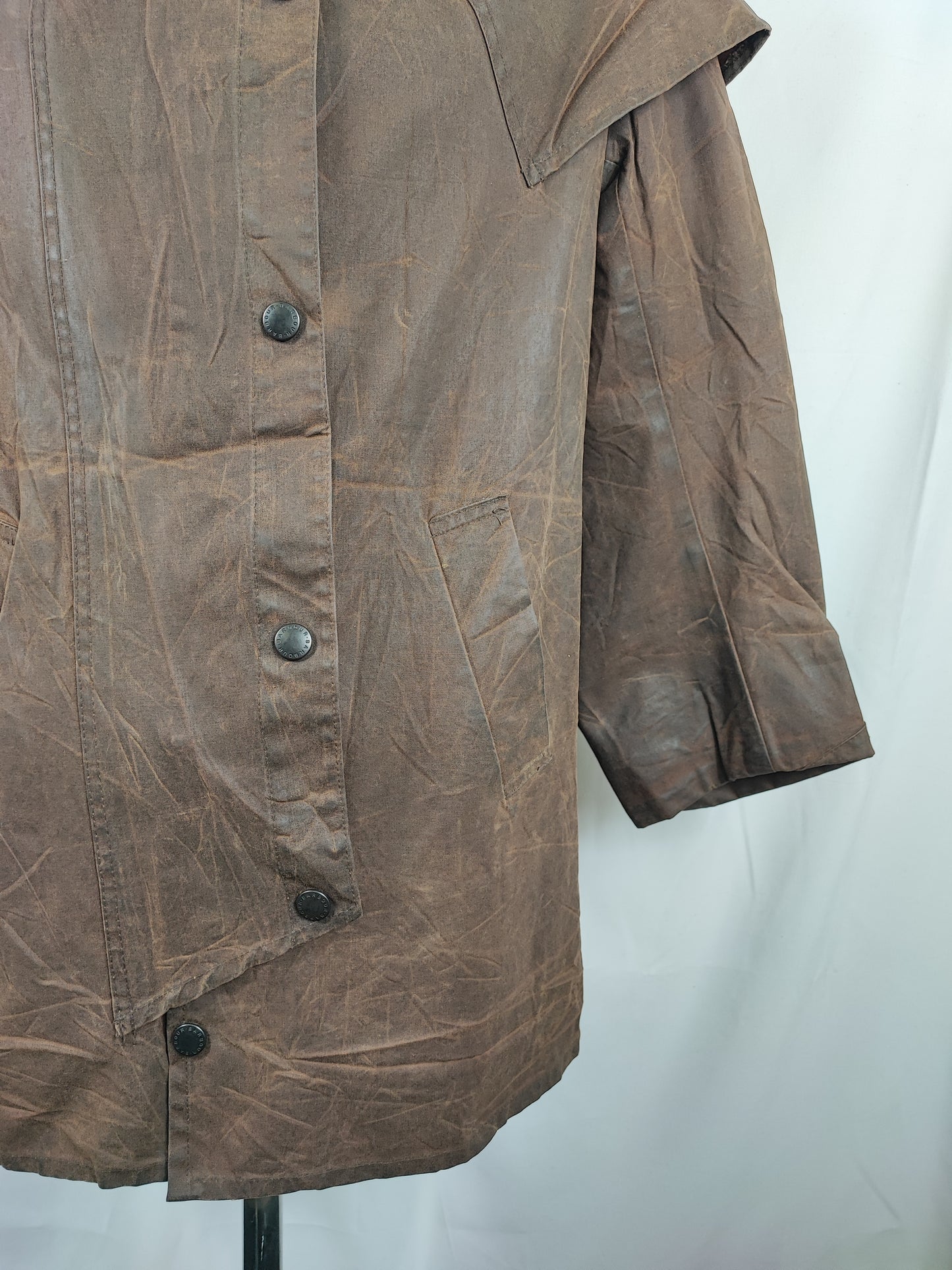 RARO Barbour Backhouse marrone C40/102cm Riding Brown Wax Jacket Medium