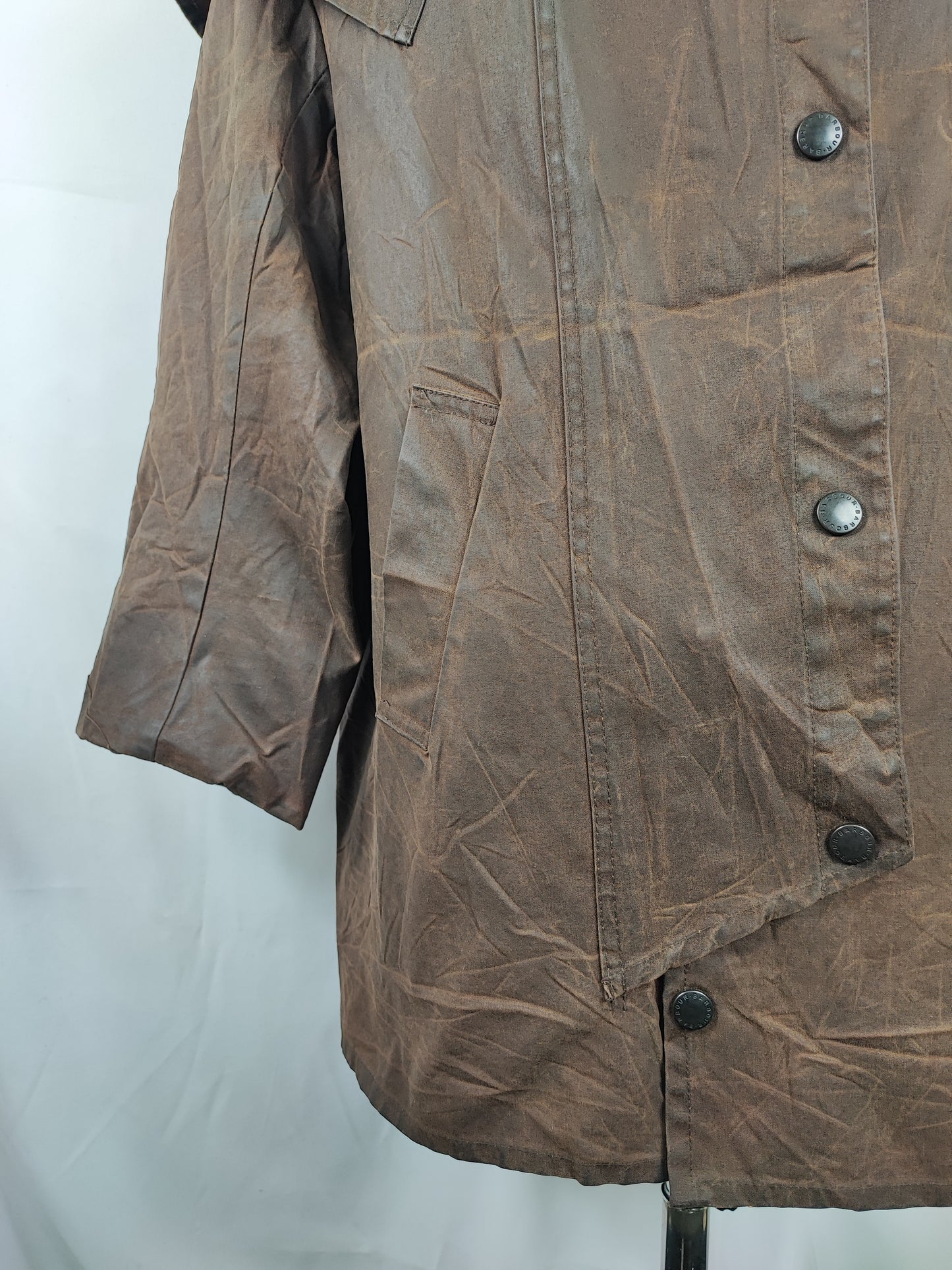 RARO Barbour Backhouse marrone C40/102cm Riding Brown Wax Jacket Medium