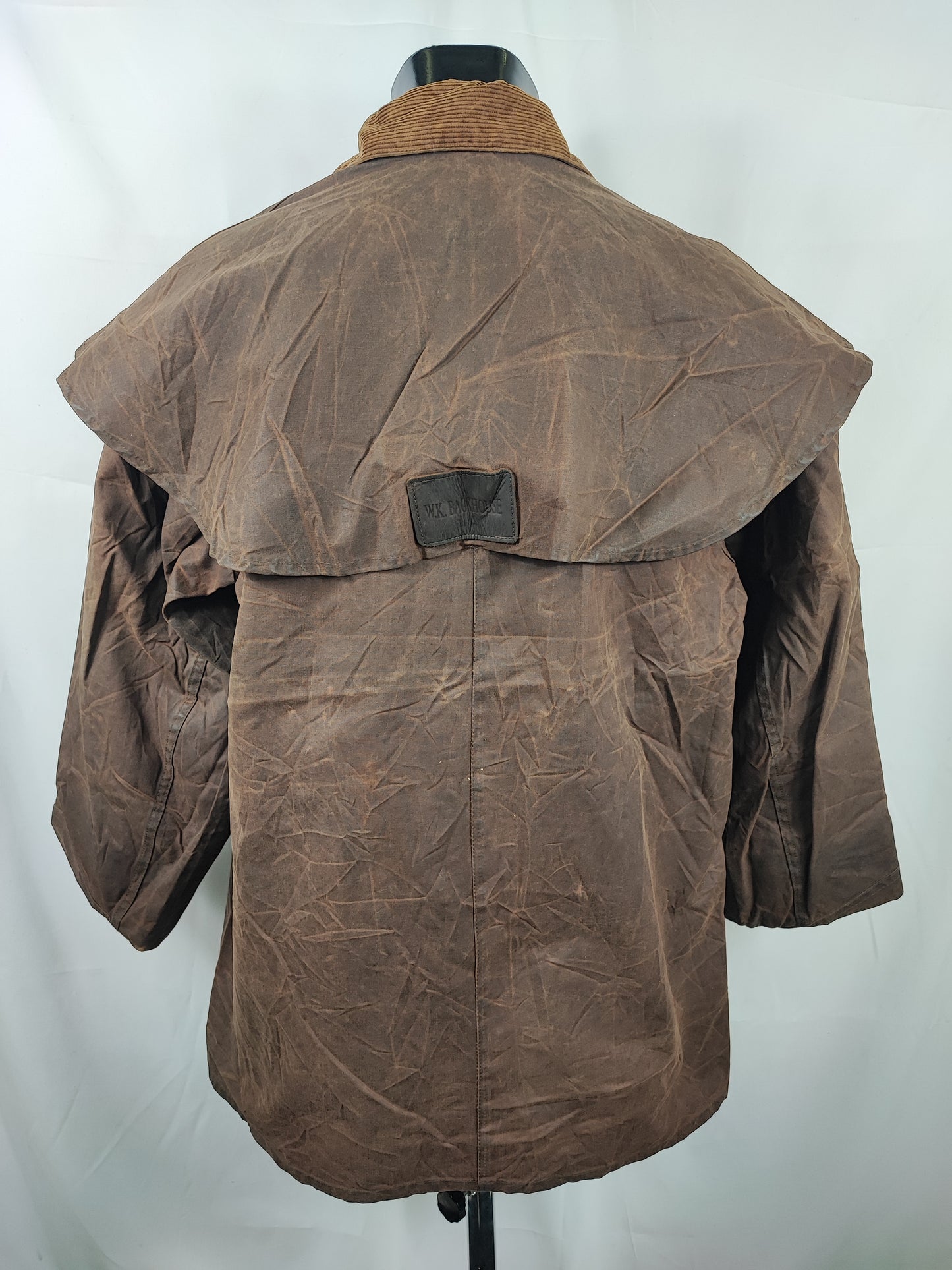 RARO Barbour Backhouse marrone C40/102cm Riding Brown Wax Jacket Medium