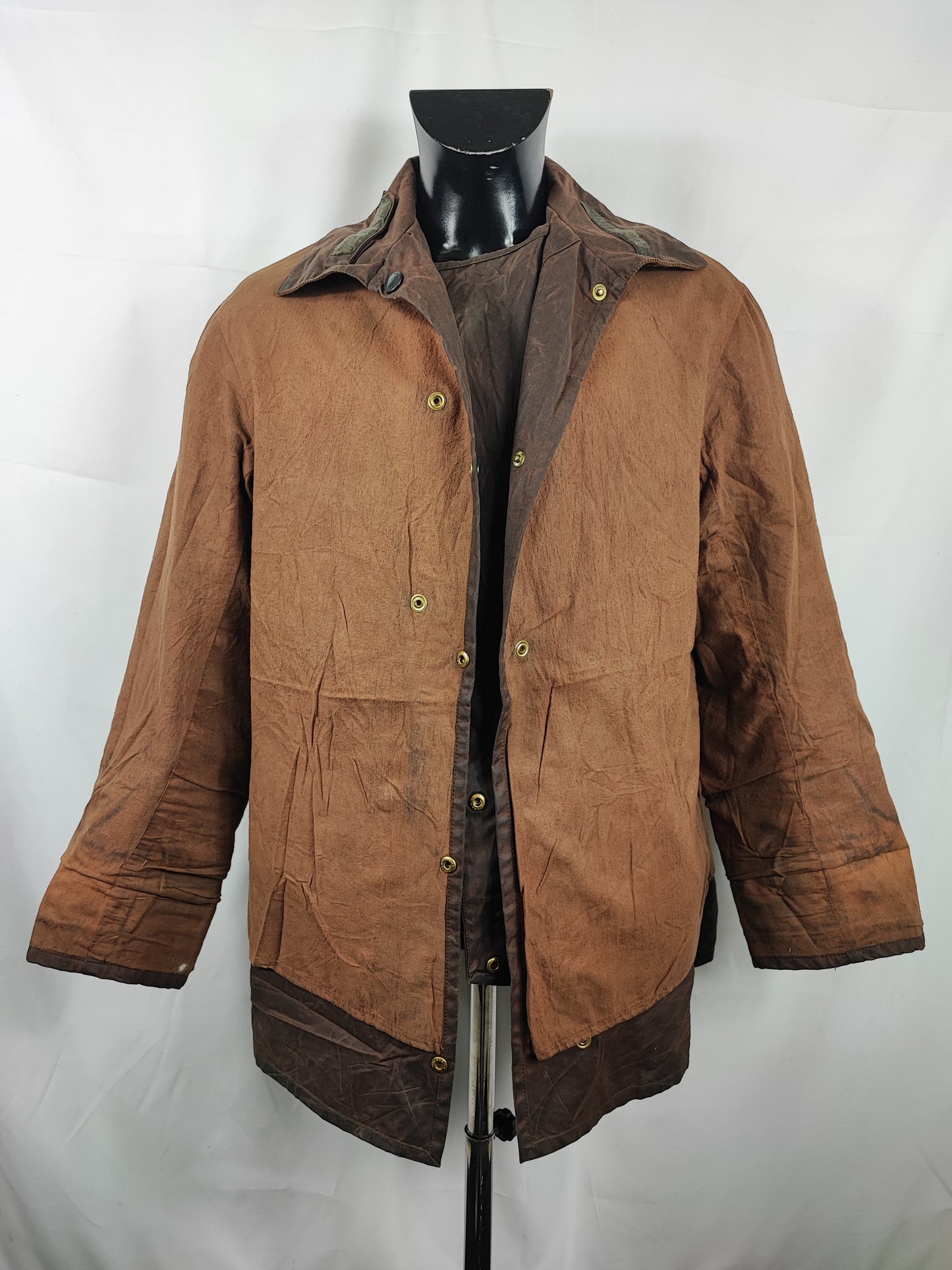 RARO Barbour Backhouse marrone C40/102cm Riding Brown Wax Jacket Medium
