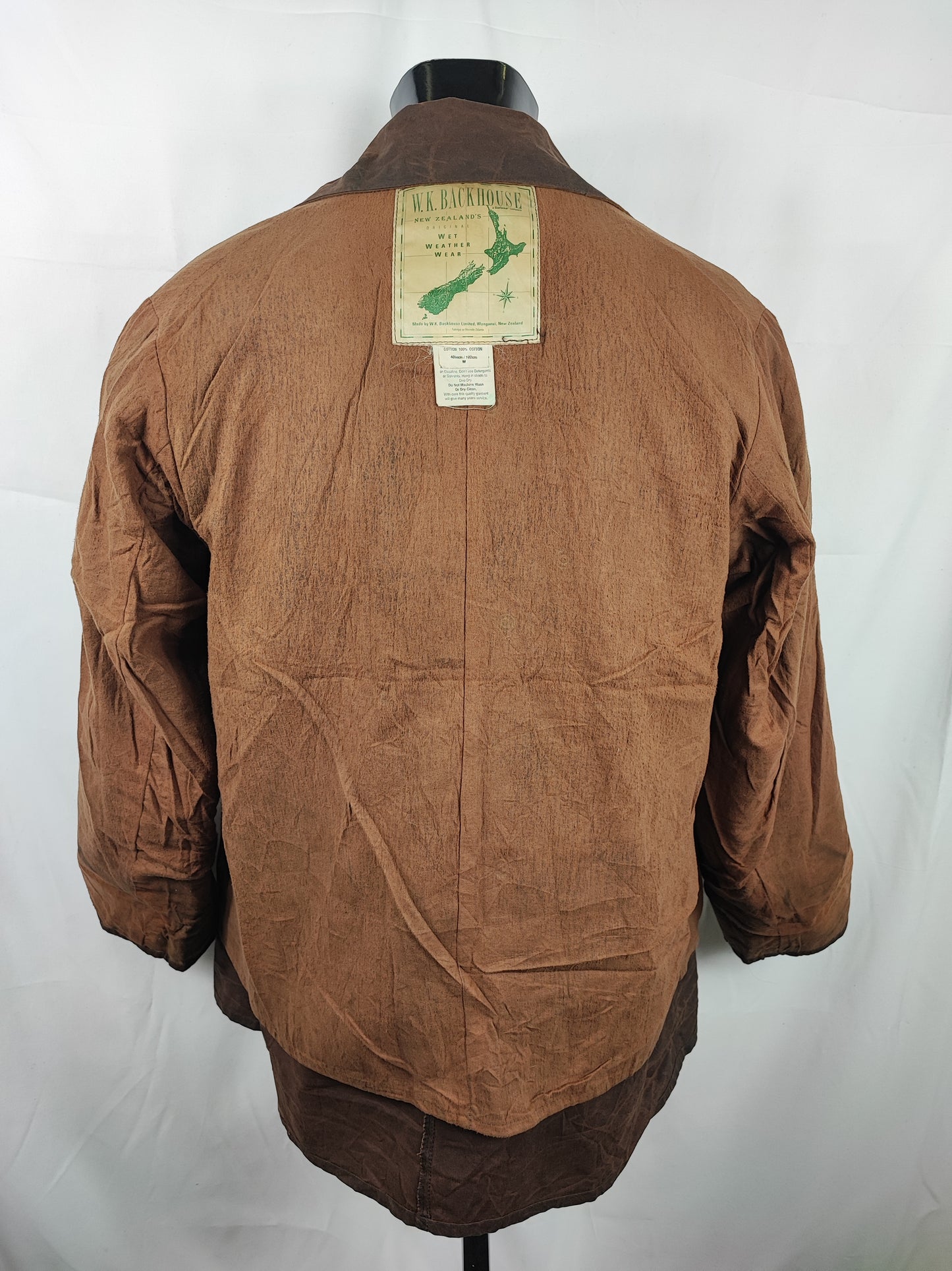RARO Barbour Backhouse marrone C40/102cm Riding Brown Wax Jacket Medium