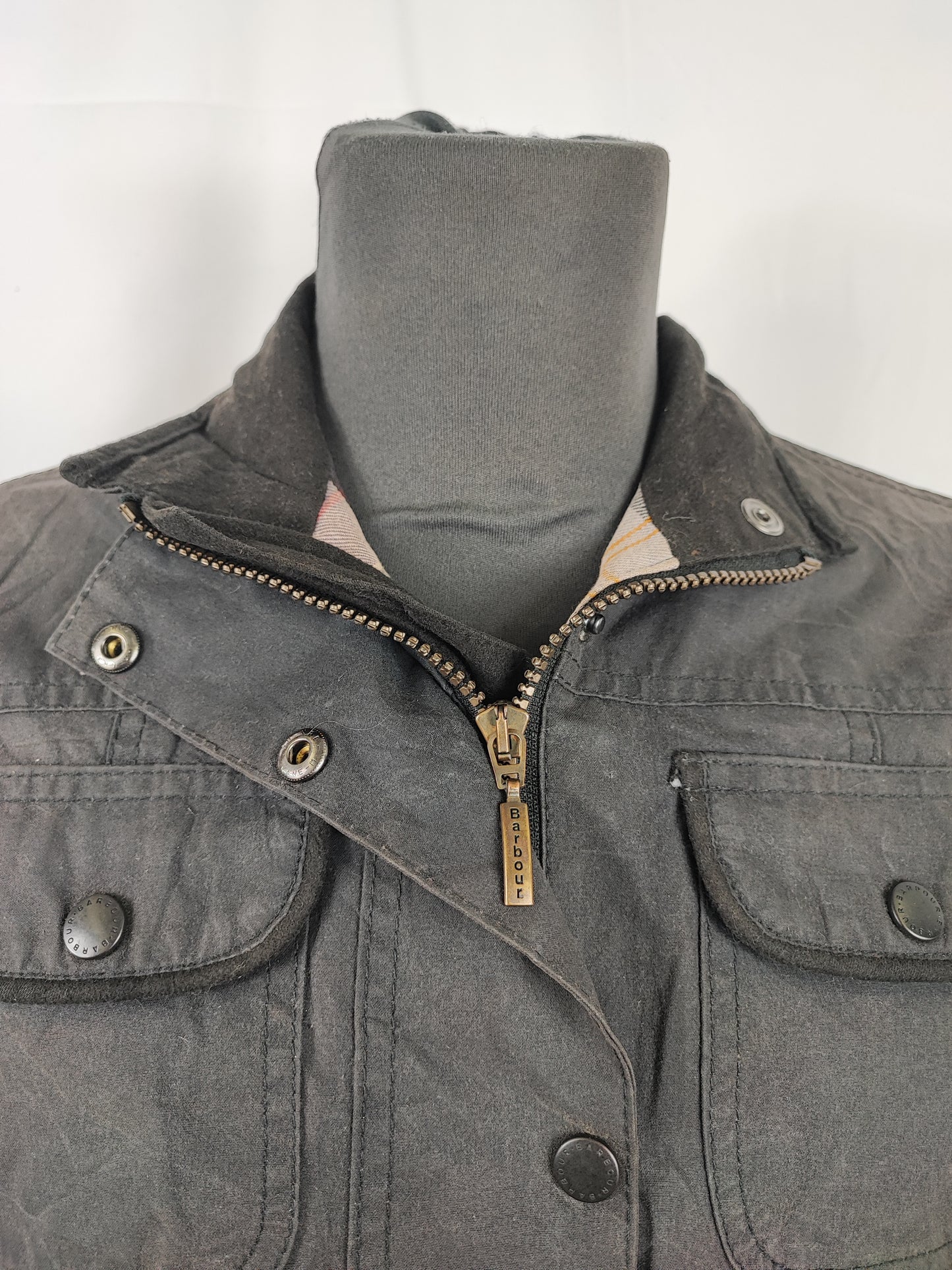 Giacca Barbour corta donna Utility Nera UK10 Black short Lady Utility jacket Small tg.40