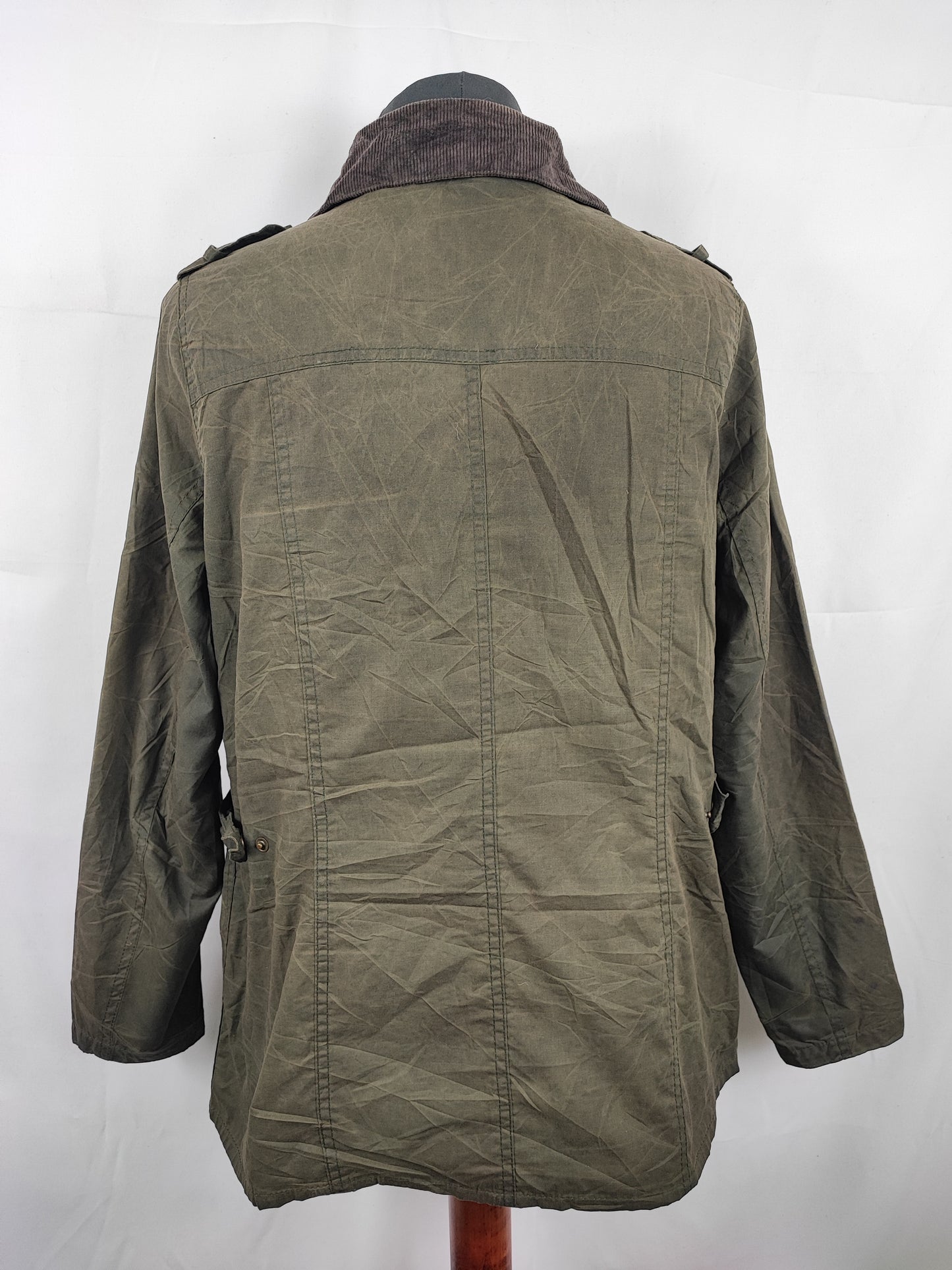 Giacca Barbour da donna verde cerato tg.44 Uk16-Wax Tennant Green Short Jacket Size uk16