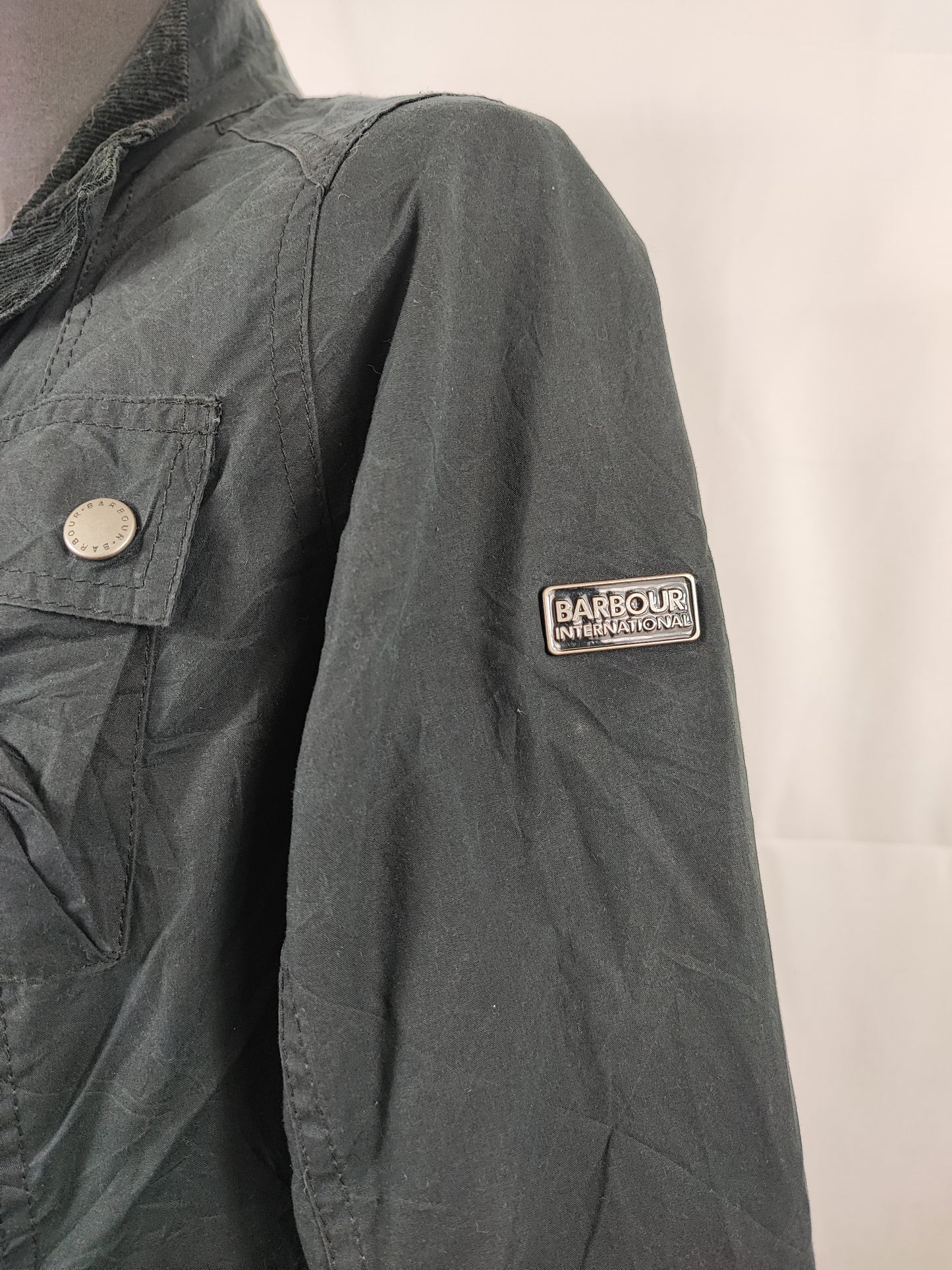 Giacca Barbour International Donna blu Small UK10 -Lady Buxton Navy Jacket size UK10