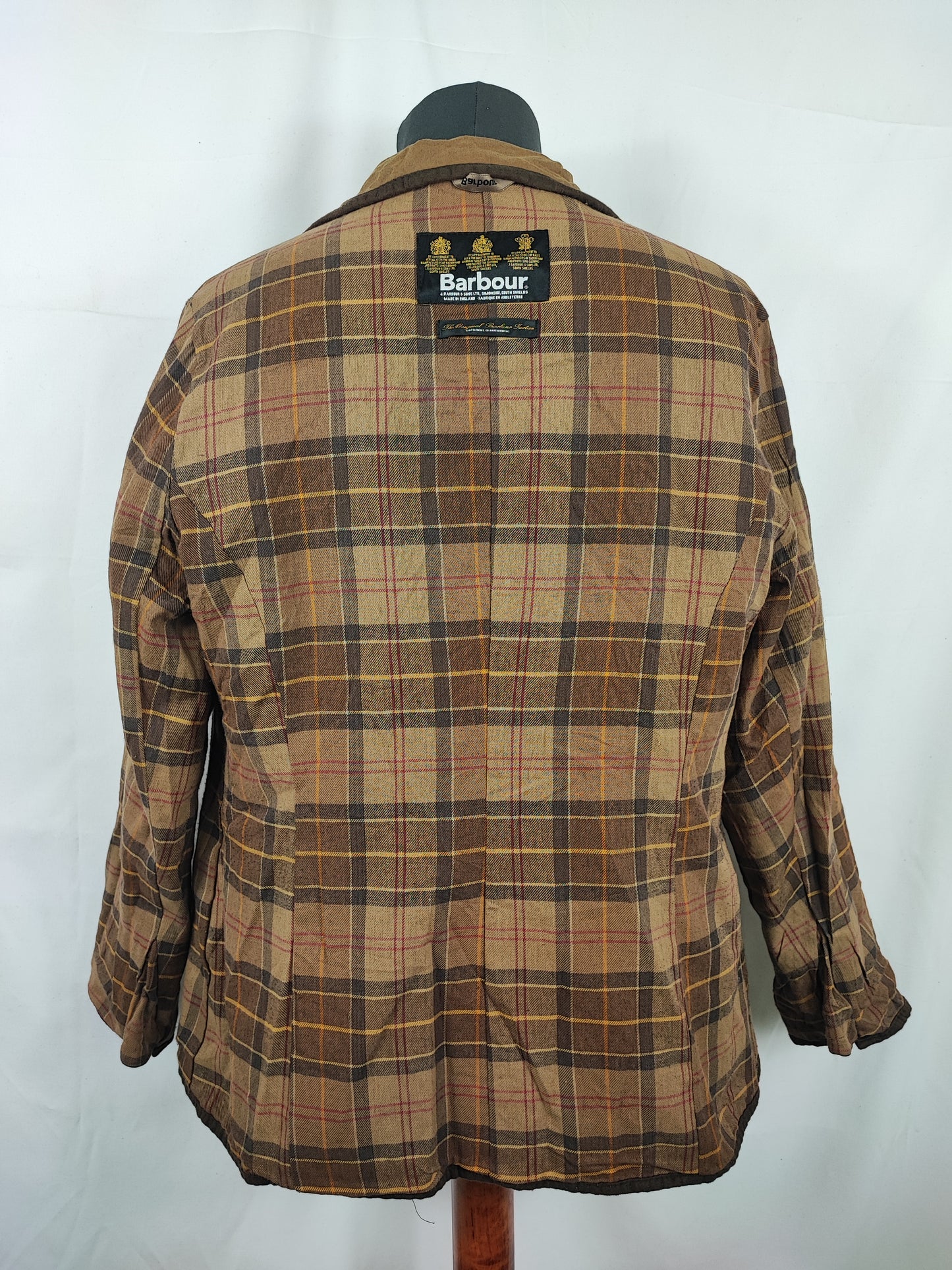 Barbour Giacca corta beige donna cerata Utility Tg. 42/44 Lady Beige Utility wax Jacket uk14
