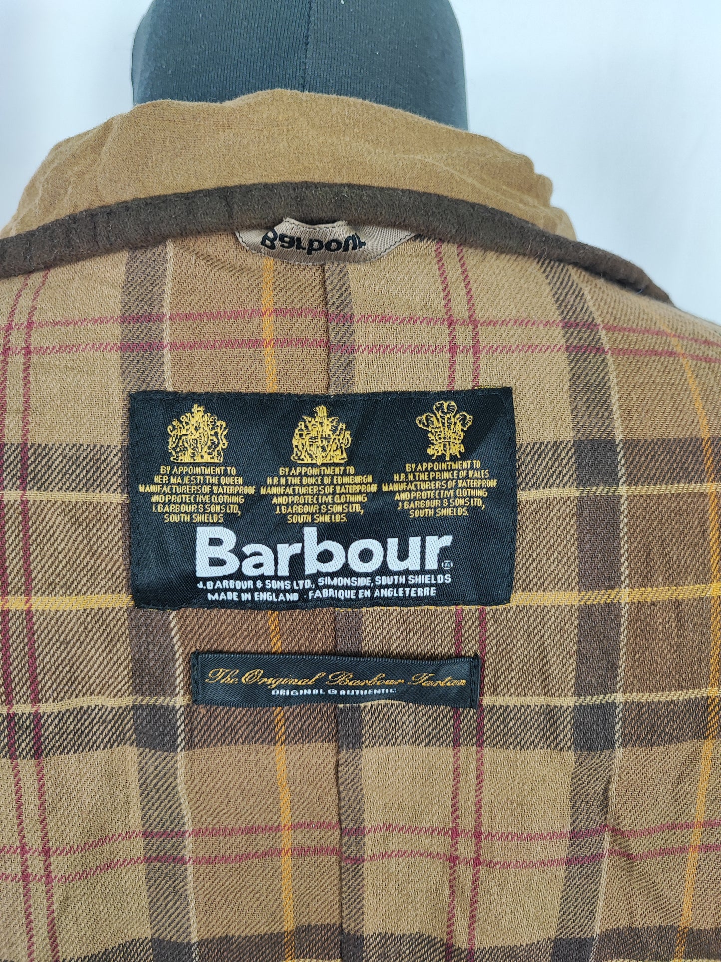 Barbour Giacca corta beige donna cerata Utility Tg. 42/44 Lady Beige Utility wax Jacket uk14