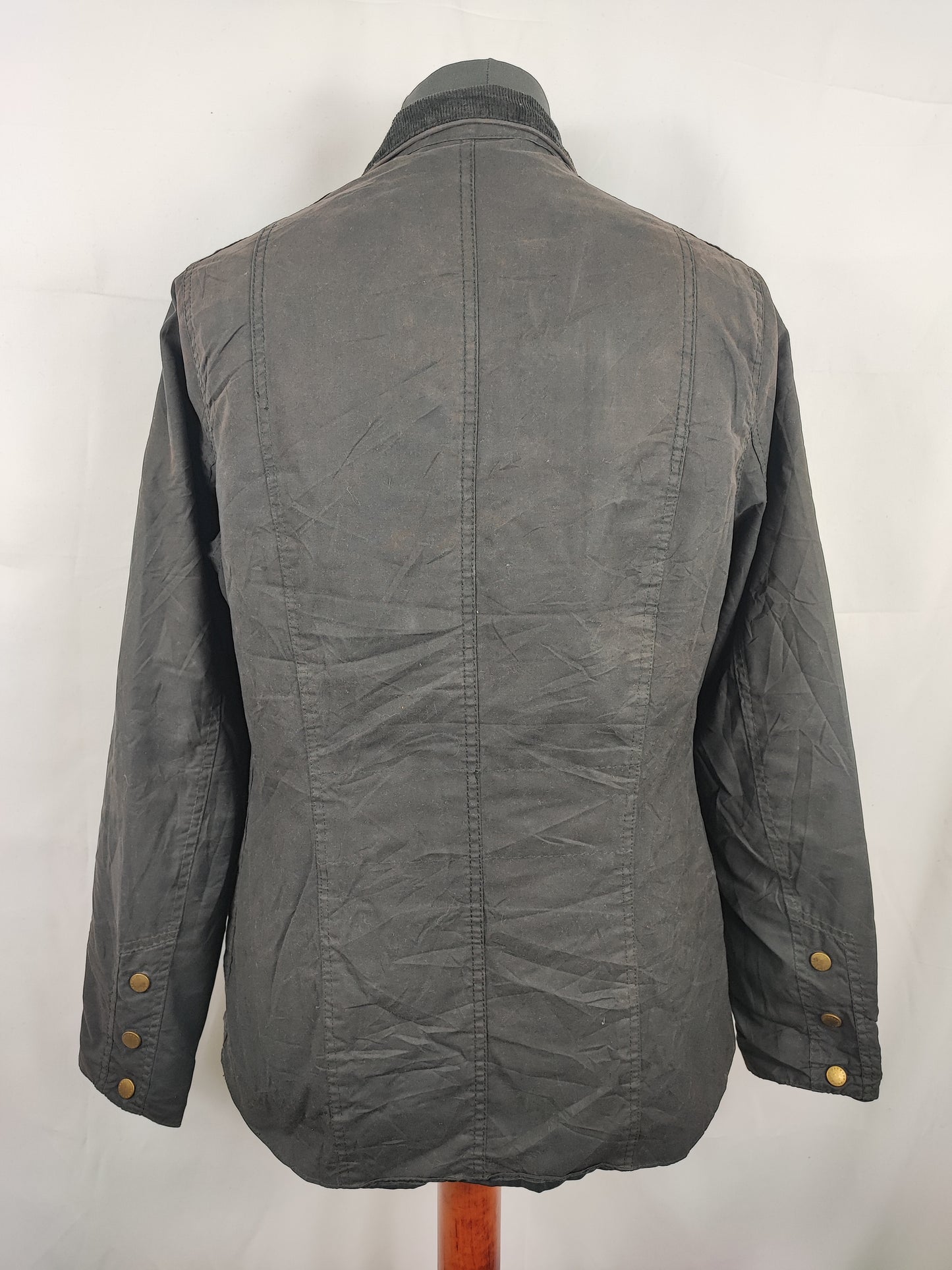 Giacca Barbour Nera Cerata corta Uk14 tg.44 Black Winter Ferndown waxed jacket Size UK14