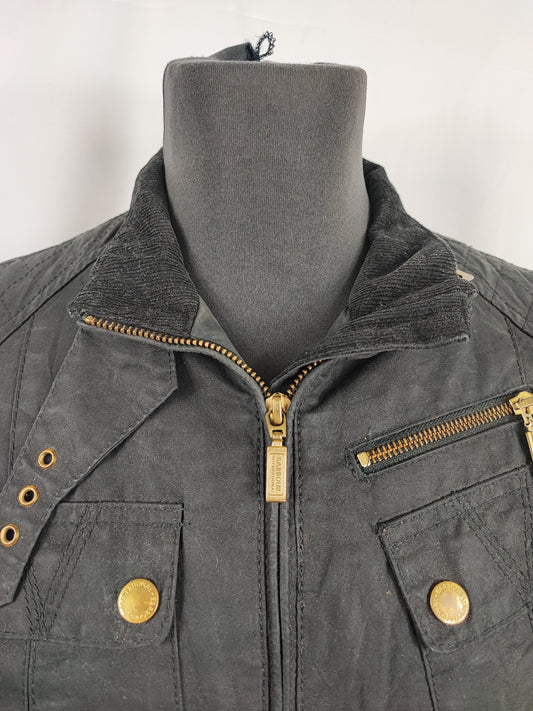 Giacca Barbour nera International cerata da donna Small Uk10 Lady International trail Black uk10