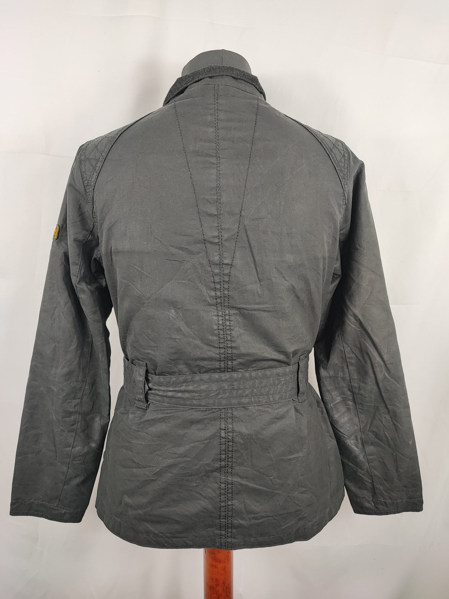 Giacca Barbour nera International cerata da donna Small Uk10 Lady International trail Black uk10