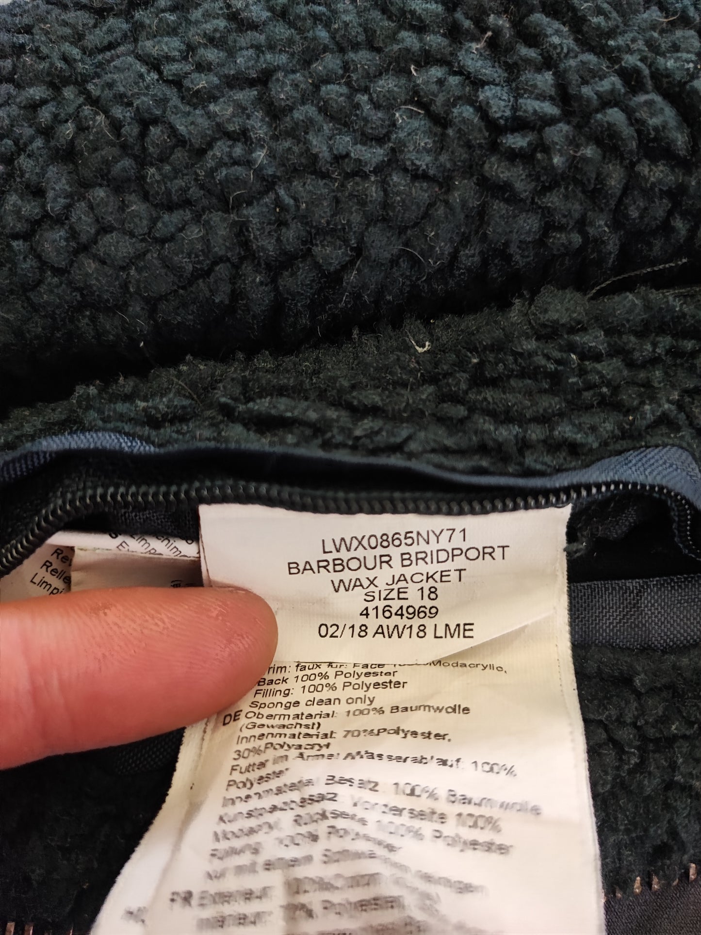 Giacca Barbour cerata Bridport Unisex blu tg.48 ita  - Navy Bridport Wax Jacket size UK18