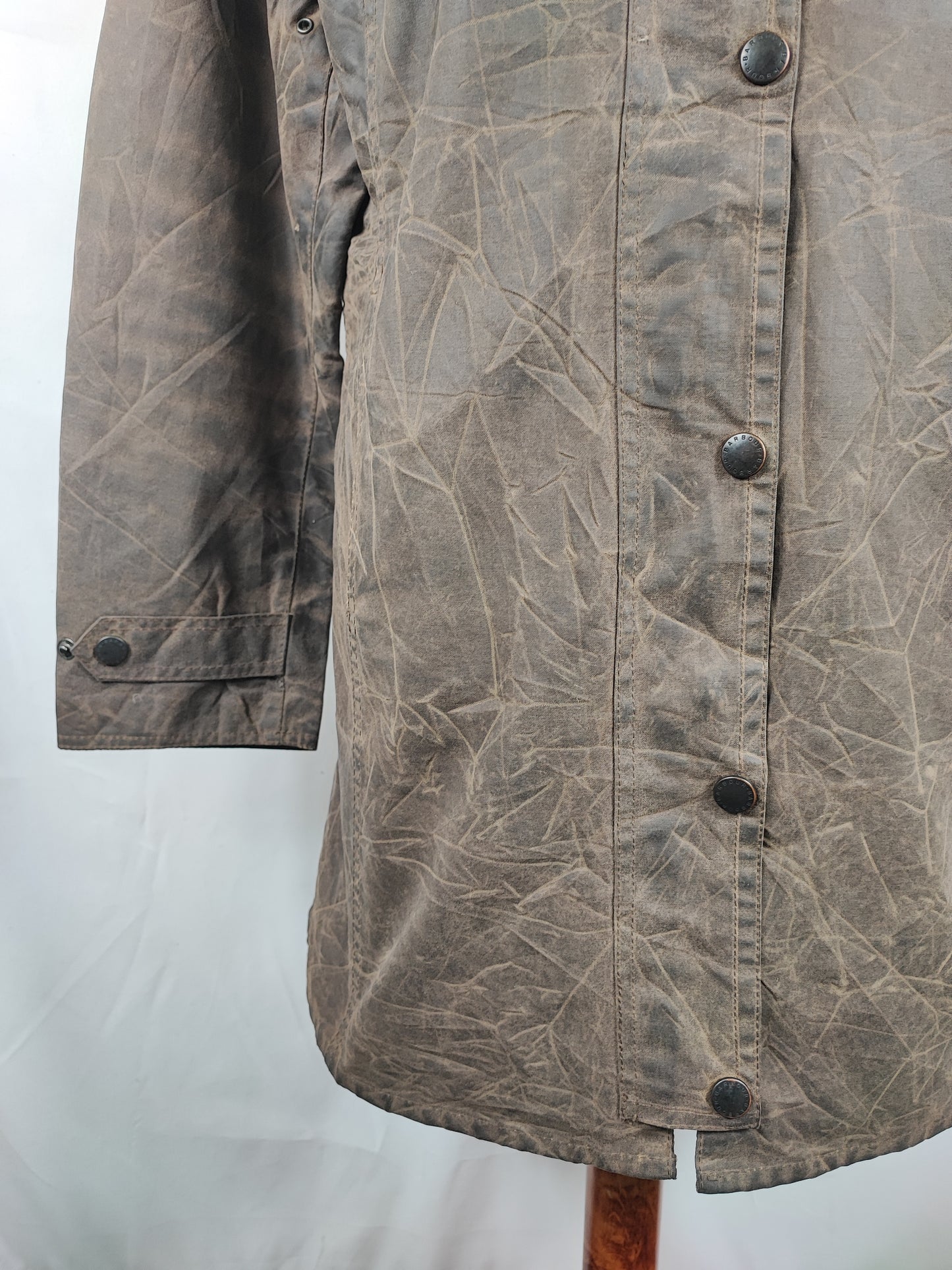 Barbour marrone Unisex Newmarket UK 16 tg.46 Brown wax Newmarket coat size uk16