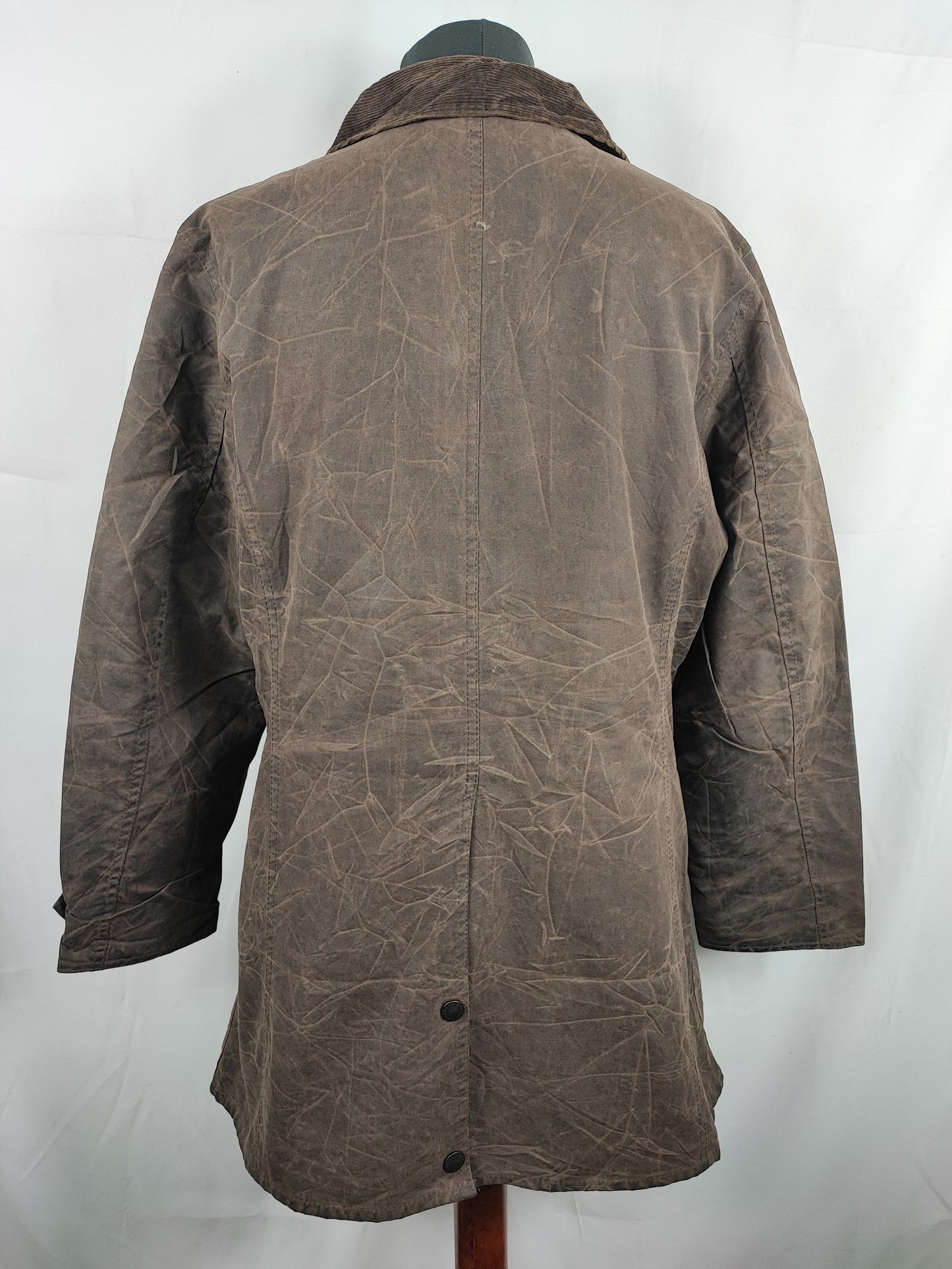 Barbour marrone Unisex Newmarket UK 16 tg.46 Brown wax Newmarket coat size uk16