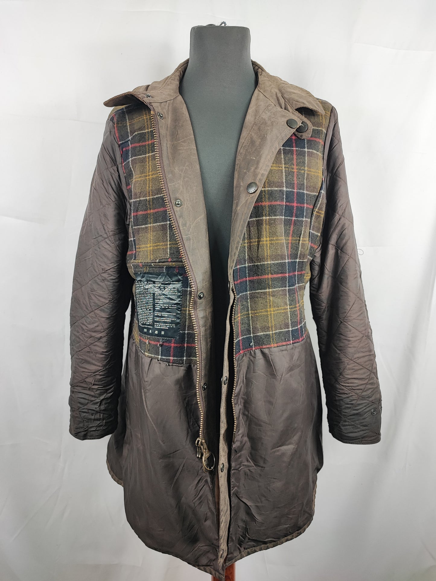 Barbour marrone Unisex Newmarket UK 16 tg.46 Brown wax Newmarket coat size uk16