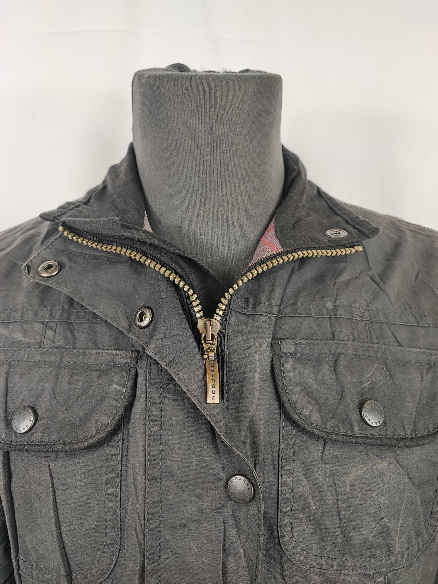 Giacca Barbour corta donna Utility Nera UK8 Xsmall Black short Lady Utility jacket Xsmall size Uk8