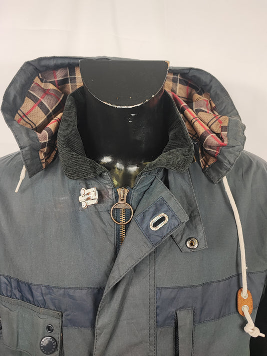 Giacca Barbour blu cerata da uomo Large - Man Navy Masthead wax jacket size Large