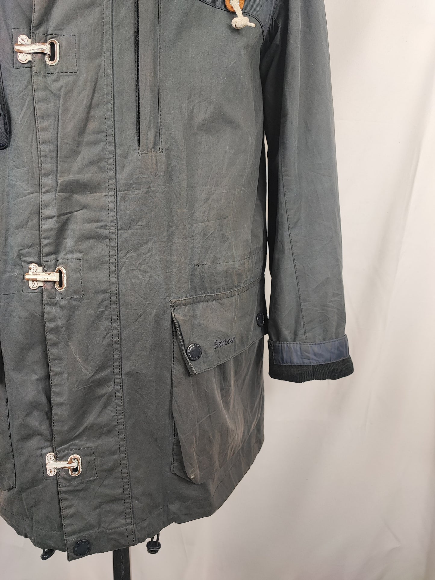 Giacca Barbour blu cerata da uomo Large - Man Navy Masthead wax jacket size Large