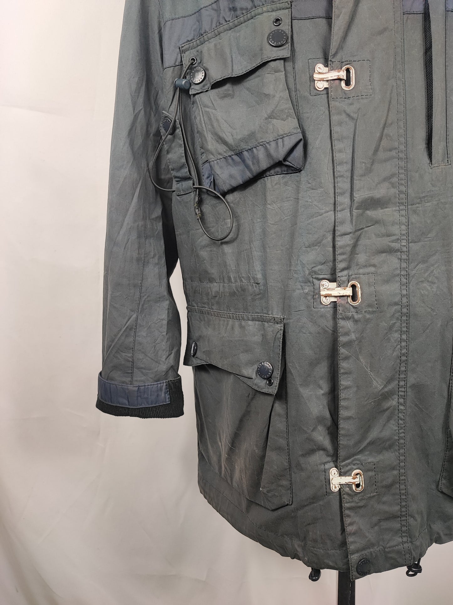 Giacca Barbour blu cerata da uomo Large - Man Navy Masthead wax jacket size Large