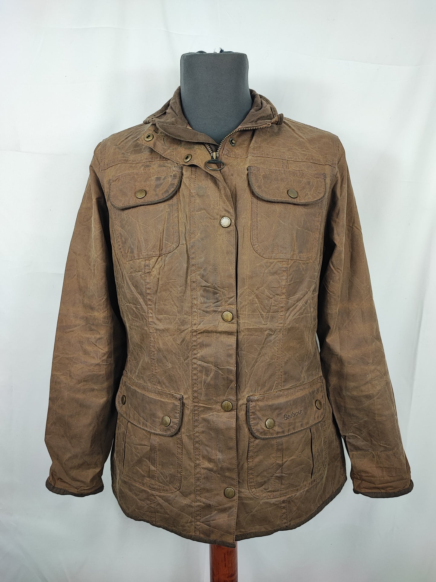 Giacca Barbour corta donna Utility Beige UK10 Small Beige short Lady Utility jacket small size Uk10