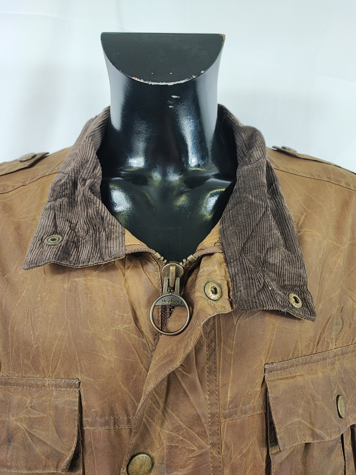 Giacca Barbour Beige Uomo Trooper cerata XXLarge Man Beige Waxed jacket size XXL