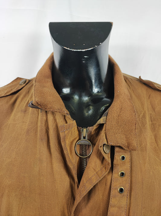 Bomber Barbour cerato leggero Beige Large - Man Sandstone Flyweight Wax flyer Jacket Size L