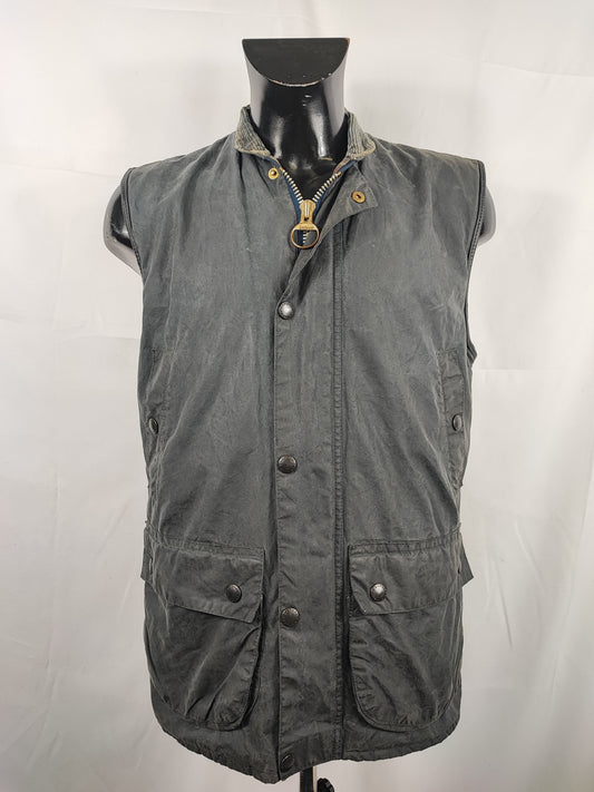 Barbour Gilet cerato da uomo Westmorland Blu Medium- Navy vintage Westmorland Waistcoat size M