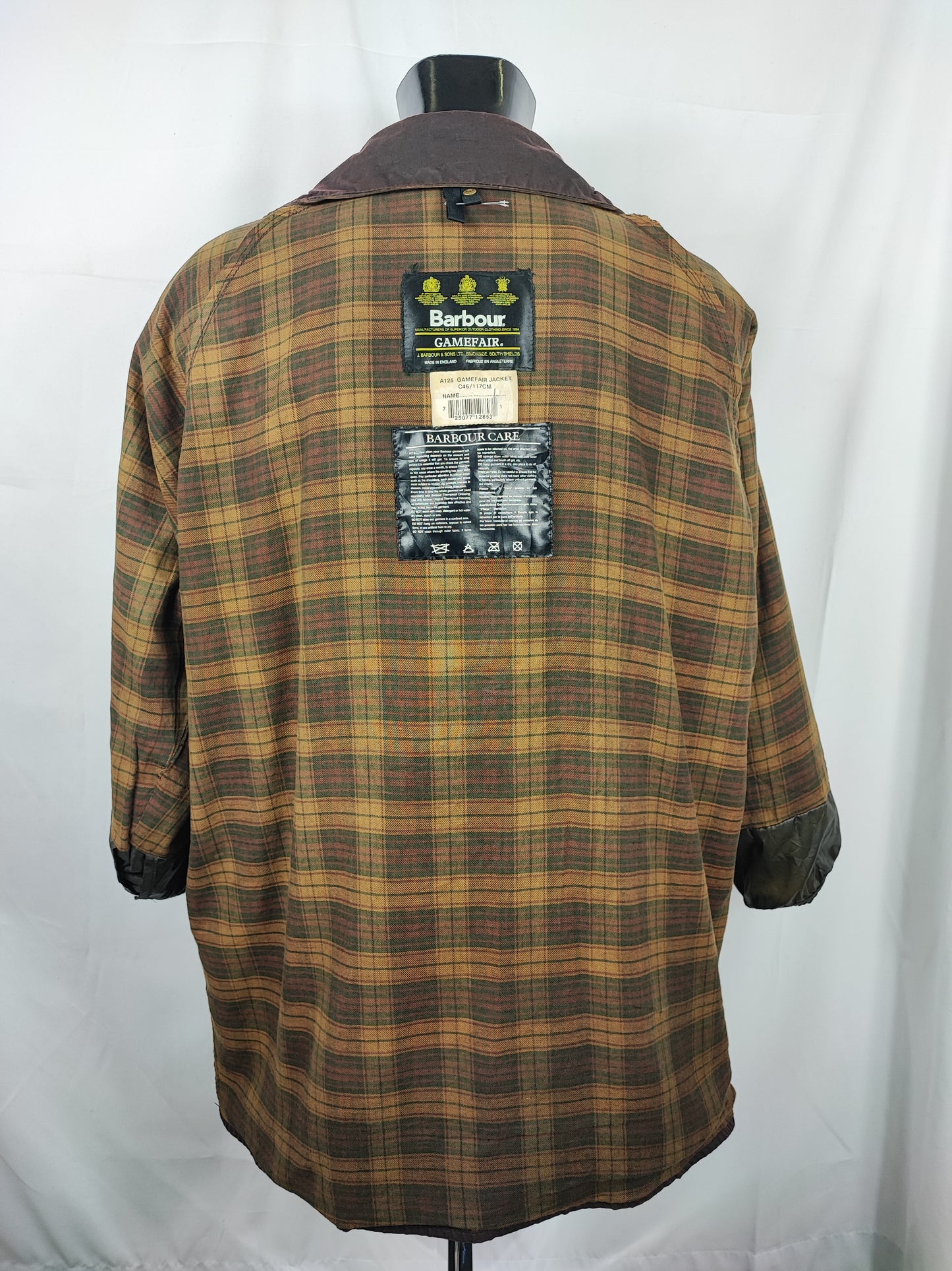 RARA Barbour Gamefair Marrone C46/117 cm Brown Wax Gamefair Jacket c46 size Xlarge