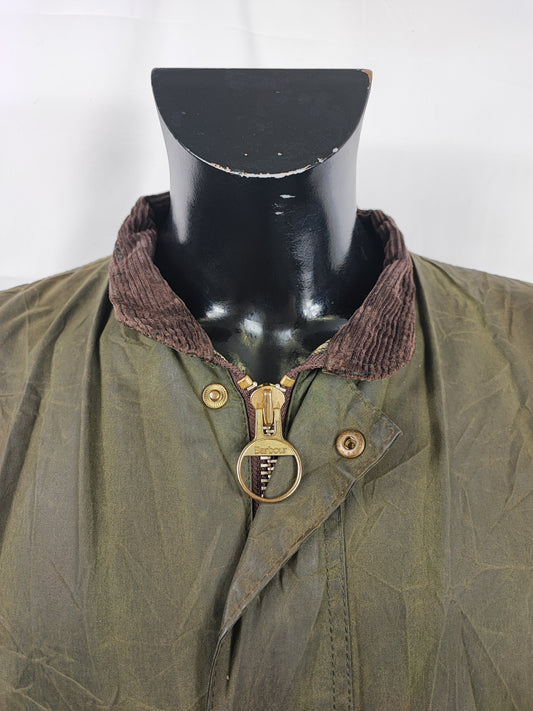Barbour Gilet cerato da uomo Westmorland Verde XLarge- Green vintage Westmorland Waistcoat size XL