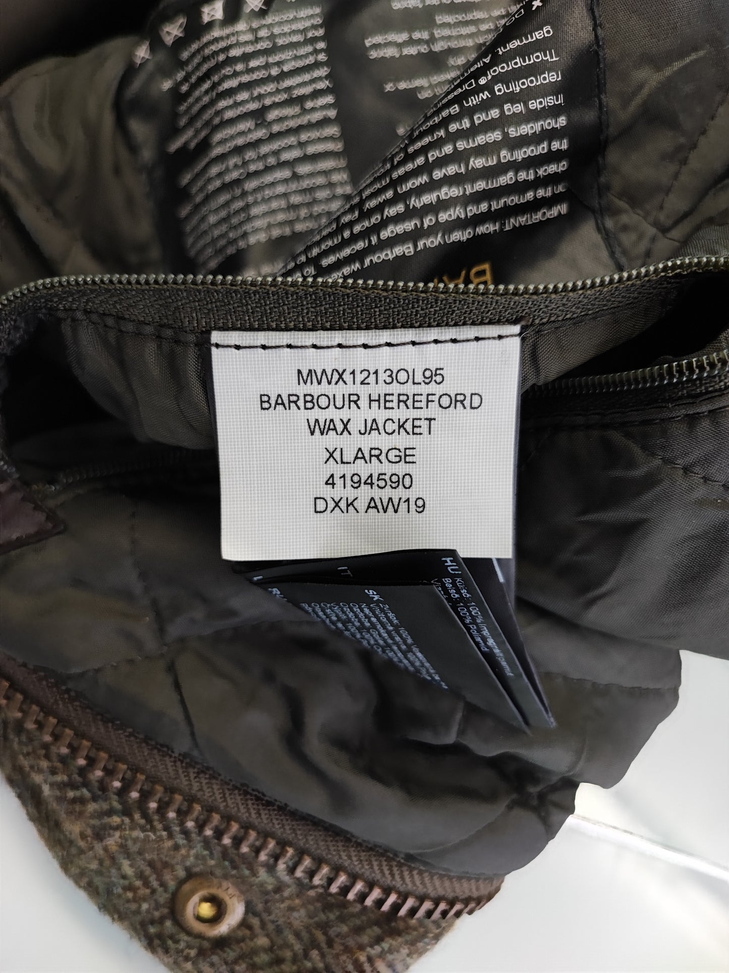 Barbour Giacca uomo verde oliva XL cerato - Man wax Hereford Olive Jacket size XL