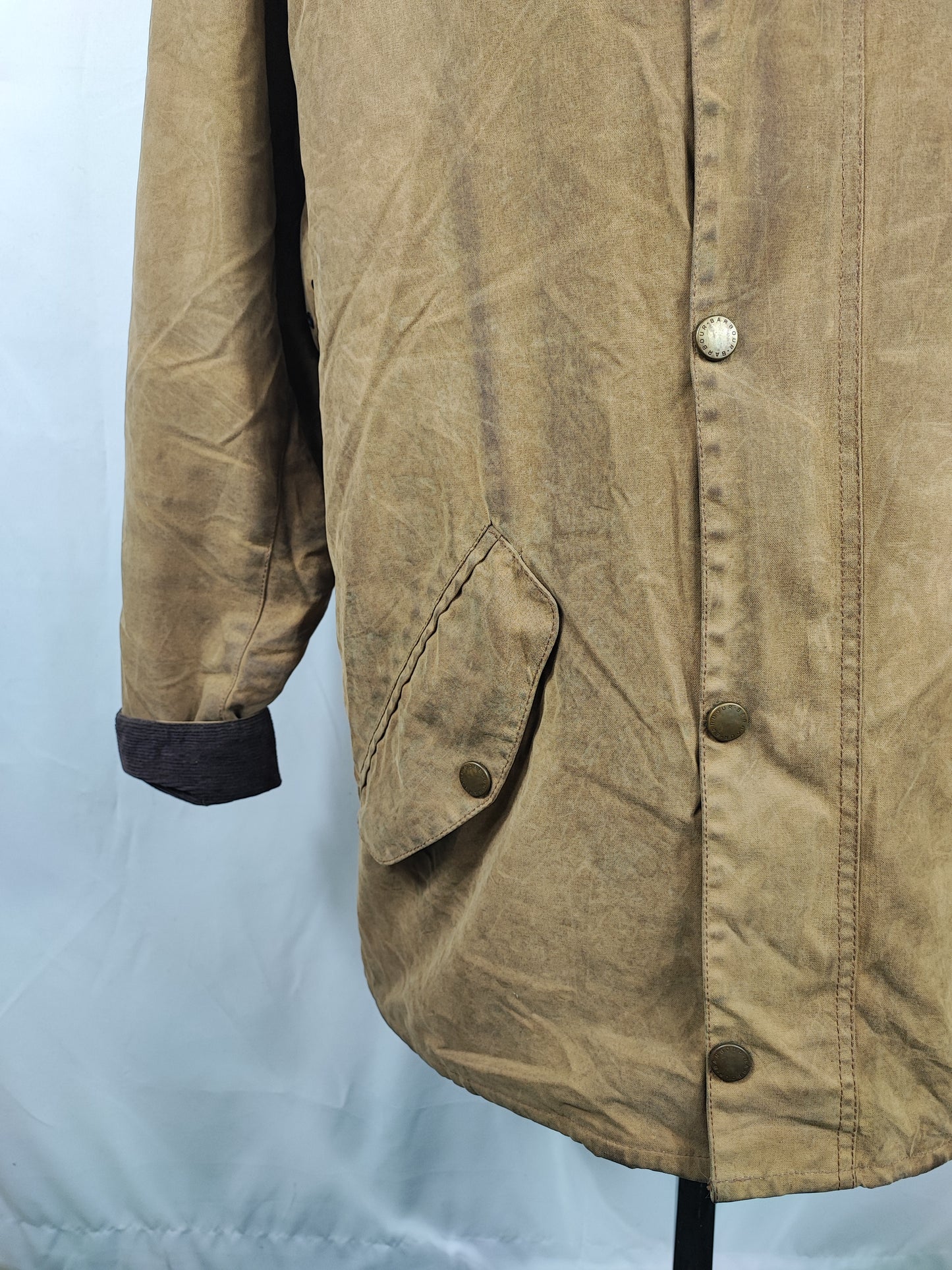 Giacca Barbour Beige New Hampshire Cerata XXLarge - Man Wax Beige New Hampshire Jacket Beige Size XXLarge