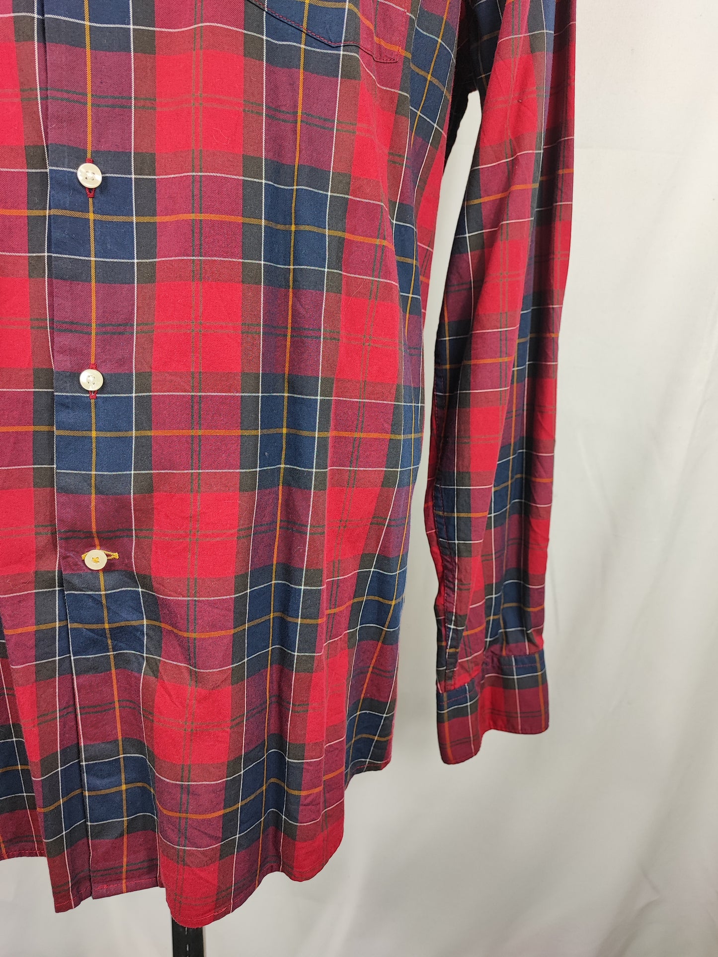 Camicia Barbour da uomo rossa a quadri in cotone fantasia tartan XL - Man Cotton Red Tartan Shirt size XL