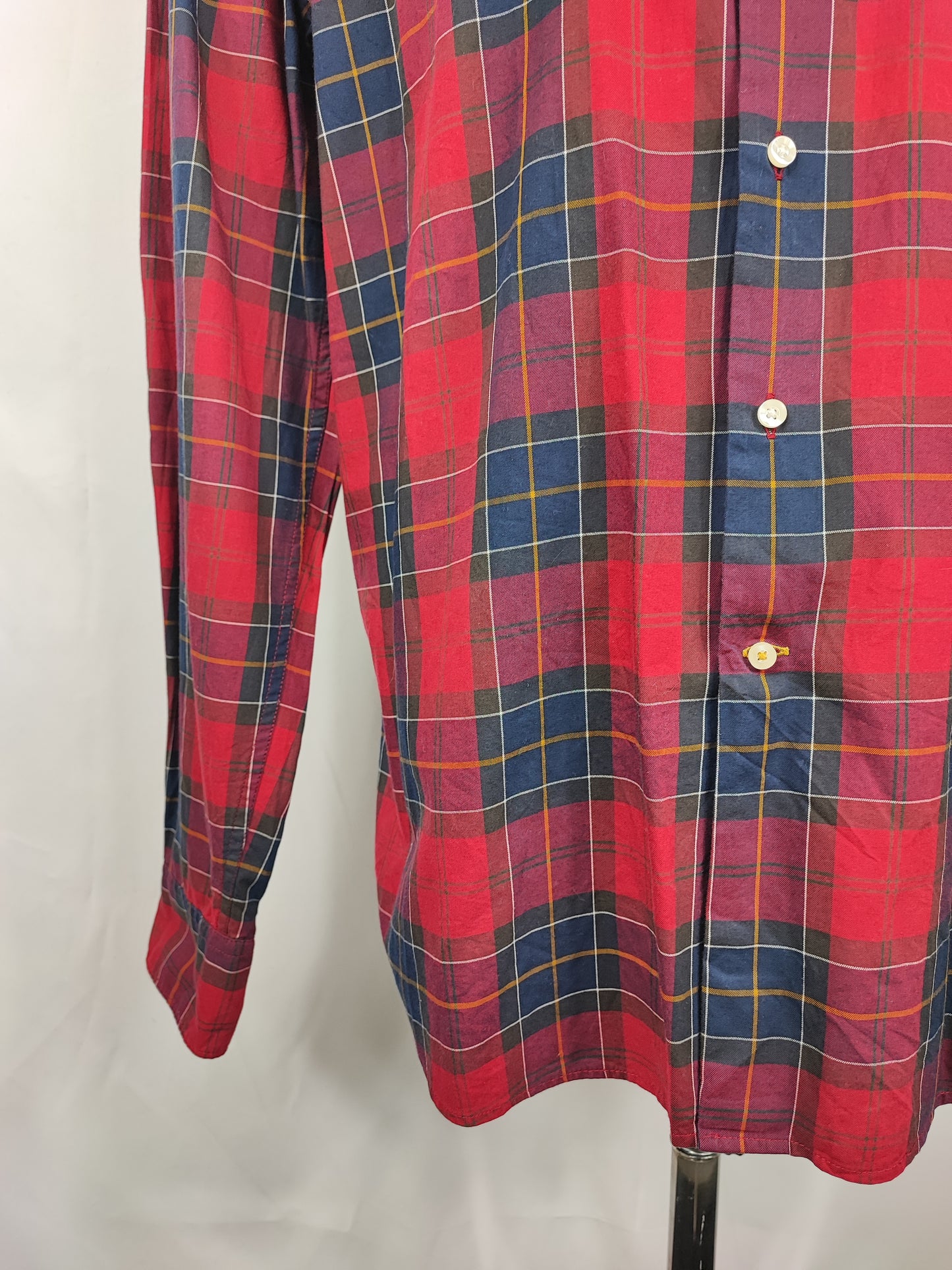 Camicia Barbour da uomo rossa a quadri in cotone fantasia tartan XL - Man Cotton Red Tartan Shirt size XL