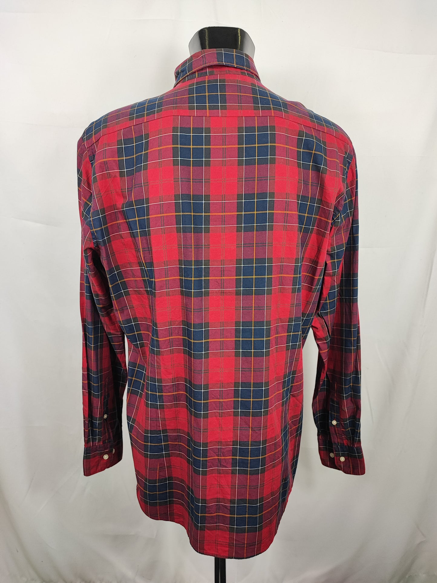 Camicia Barbour da uomo rossa a quadri in cotone fantasia tartan XL - Man Cotton Red Tartan Shirt size XL