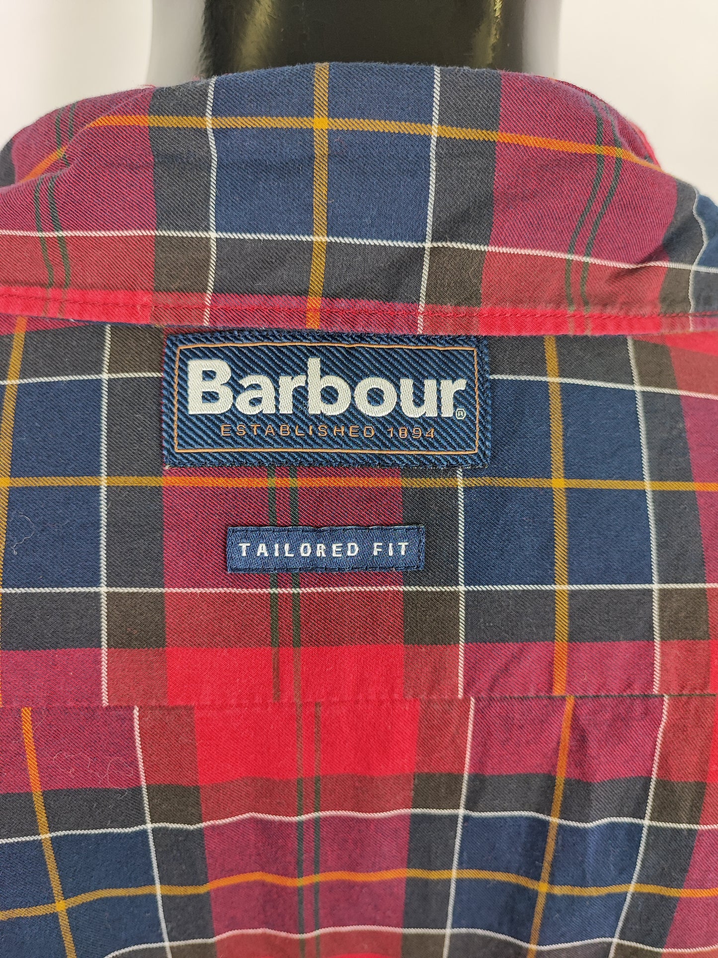 Camicia Barbour da uomo rossa a quadri in cotone fantasia tartan XL - Man Cotton Red Tartan Shirt size XL