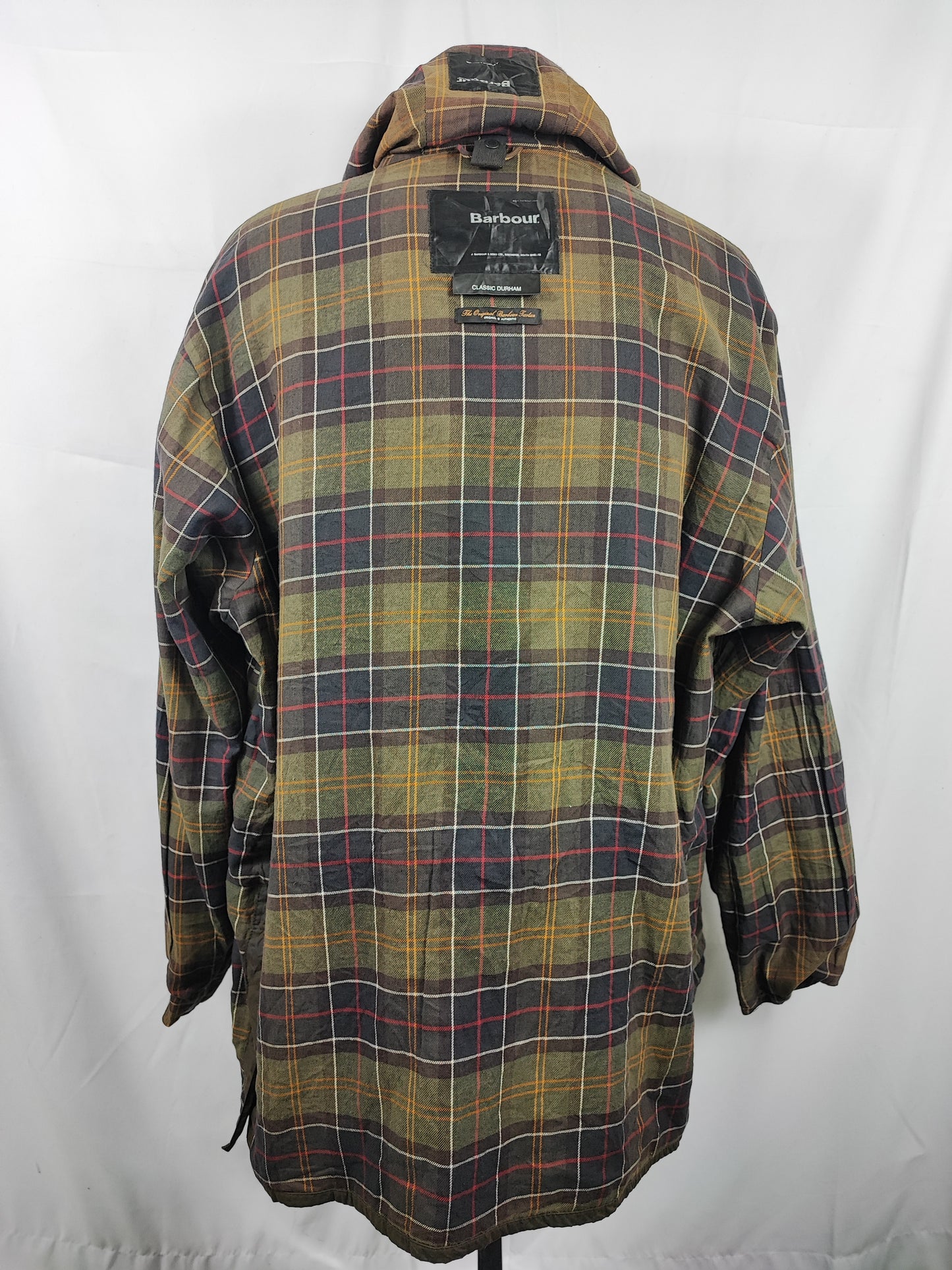 Barbour Durham verde cerato con cappuccio C52/132 cm Sage Hooded waxed Durham XXXL