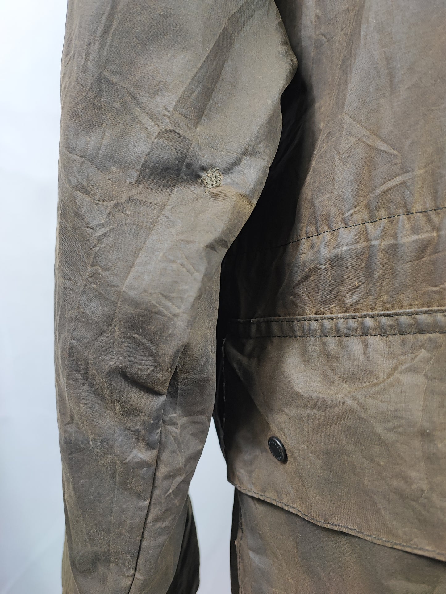 Barbour Durham verde cerato con cappuccio C52/132 cm Sage Hooded waxed Durham XXXL
