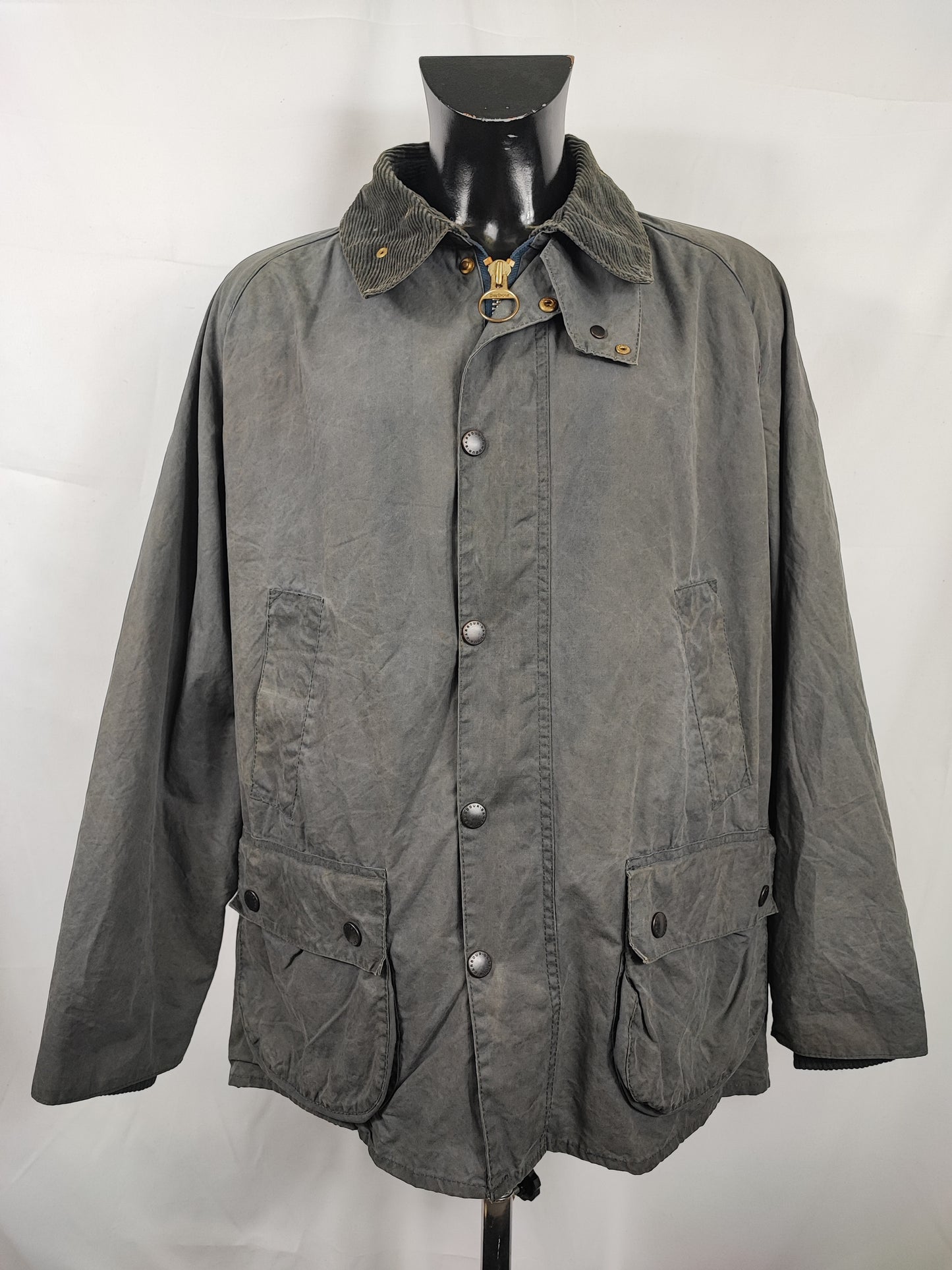 Barbour Giacca Bedale Uomo Blu Vintage C50/127 CM XXL Navy Waxed Bedale Vintage Jacket size 2xl