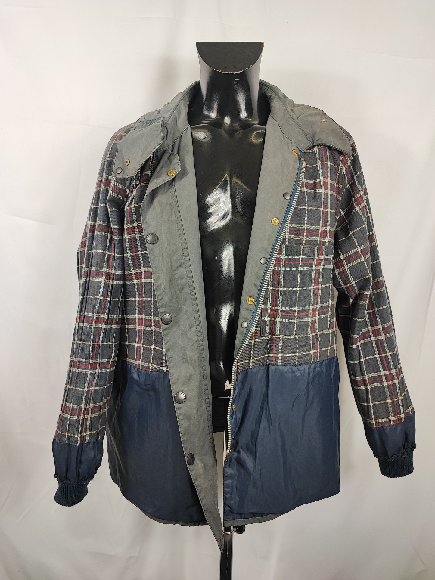Barbour Giacca Bedale Uomo Blu Vintage C50/127 CM XXL Navy Waxed Bedale Vintage Jacket size 2xl