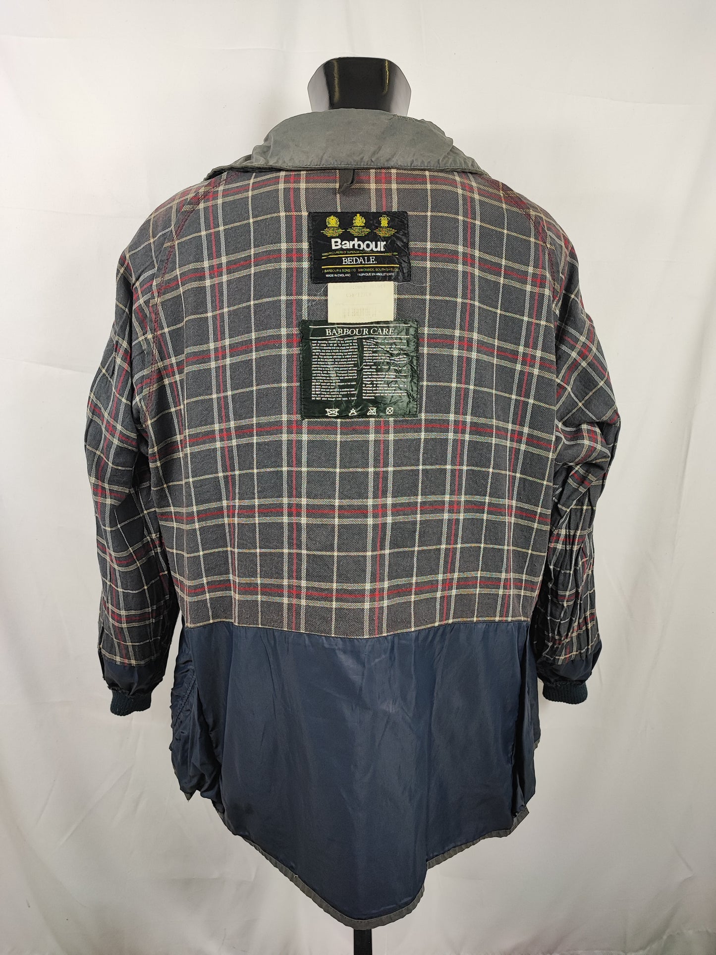 Barbour Giacca Bedale Uomo Blu Vintage C50/127 CM XXL Navy Waxed Bedale Vintage Jacket size 2xl