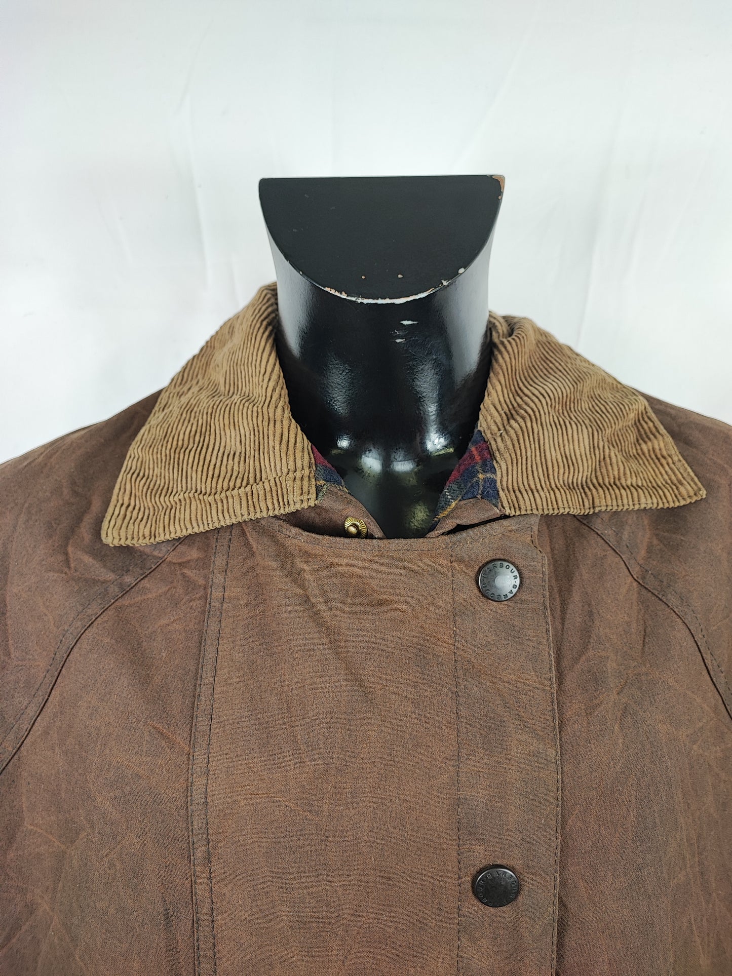 RARO Barbour STOCKMAN marrone vintage C40/102 cm Man Brown wax Long Coat Size Large