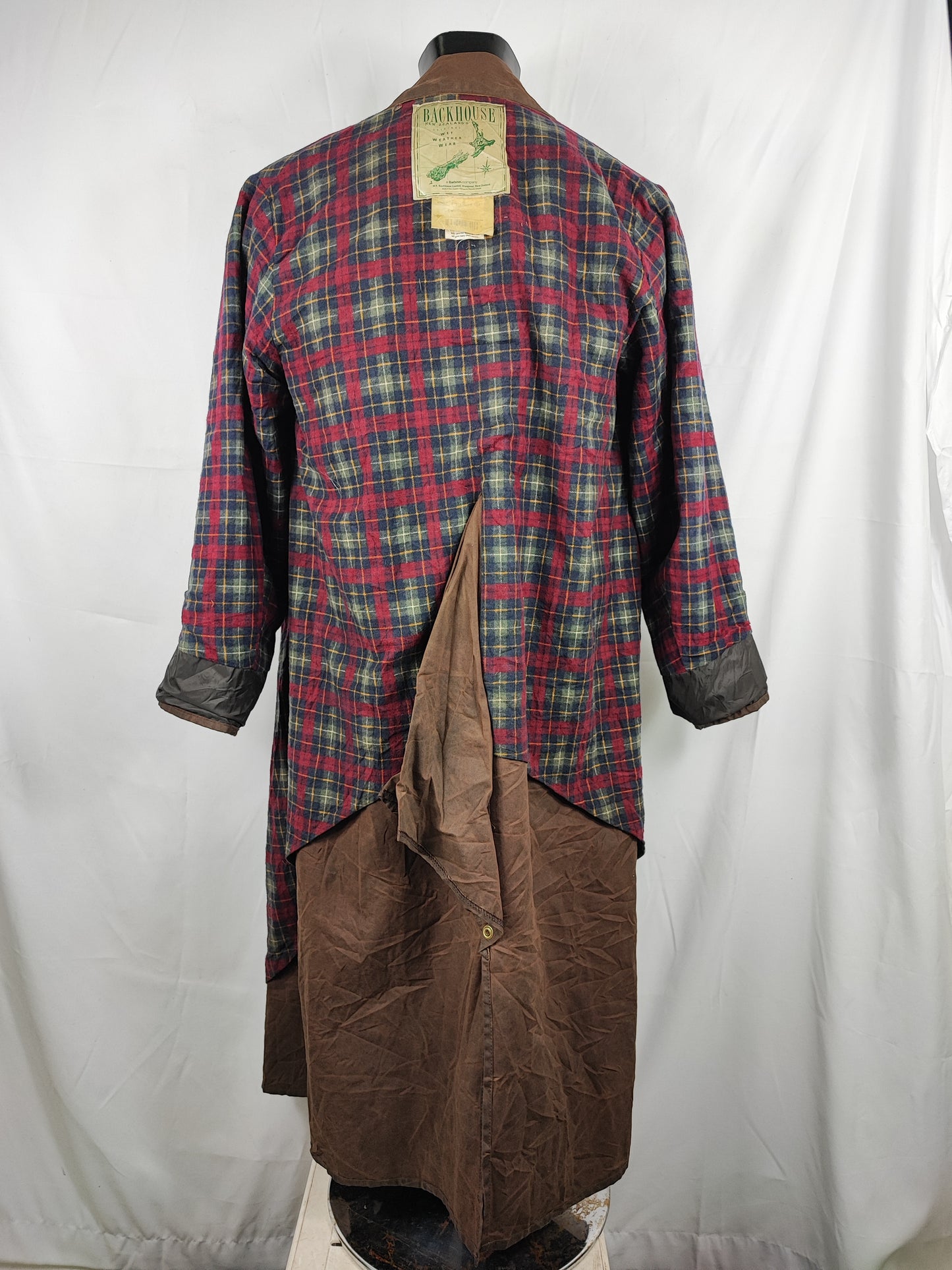 RARO Barbour STOCKMAN marrone vintage C40/102 cm Man Brown wax Long Coat Size Large