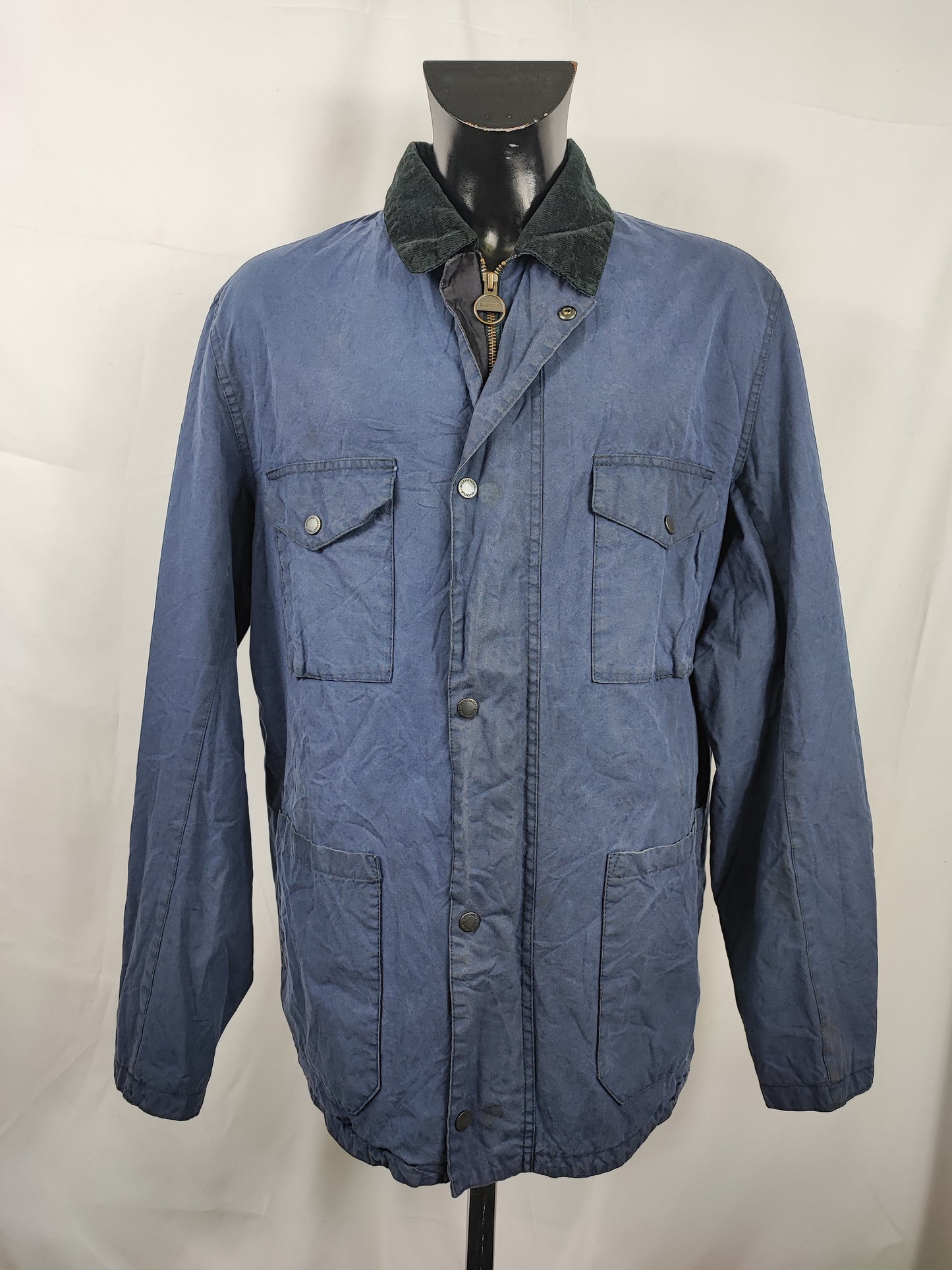 Giacca Barbour International Steve Mc Queen da uomo blu Large Lawtell - Man Blue Wax Lawtell jacket size L